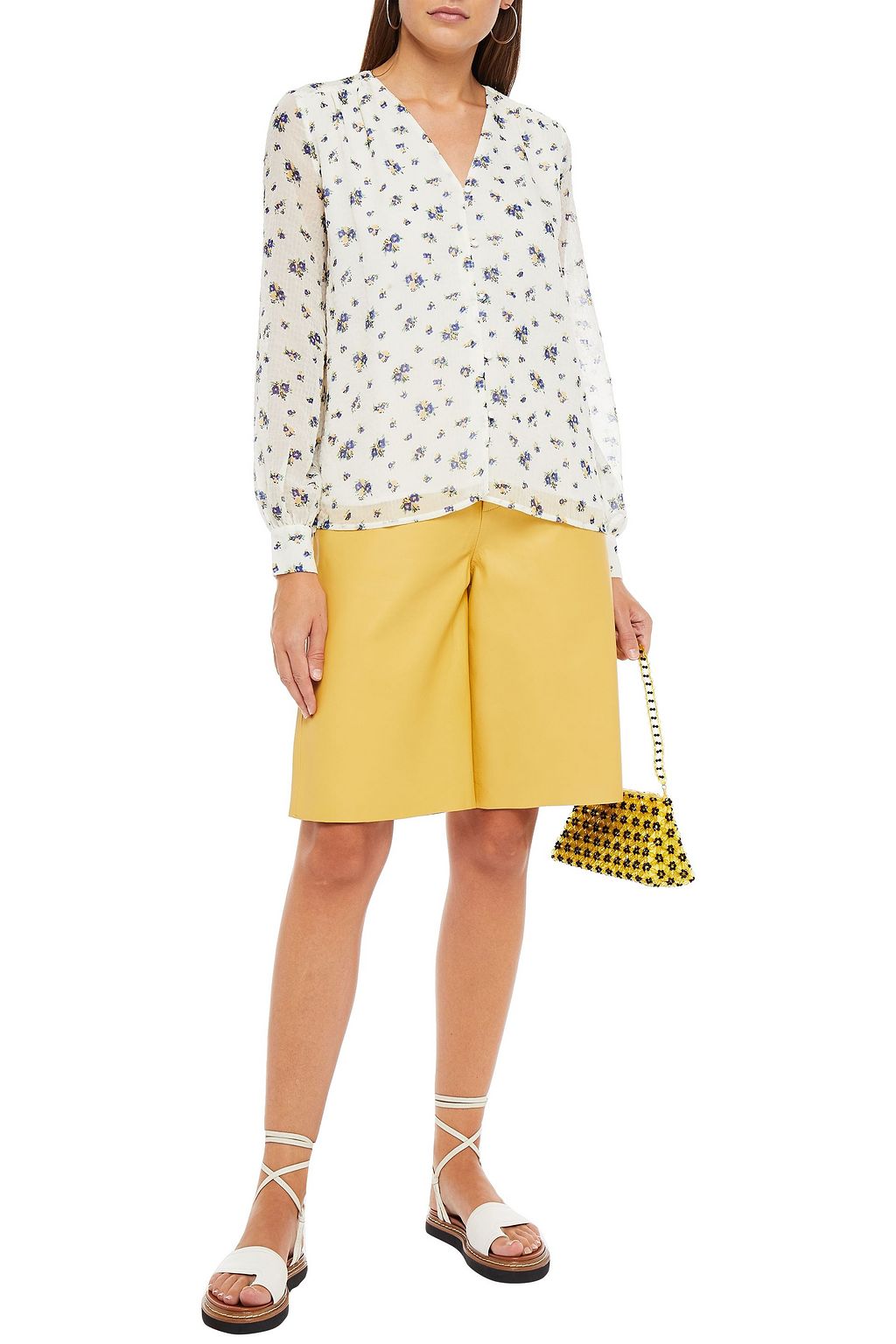 SAMSØE Φ SAMSØE Gathered floral-print organza blouse