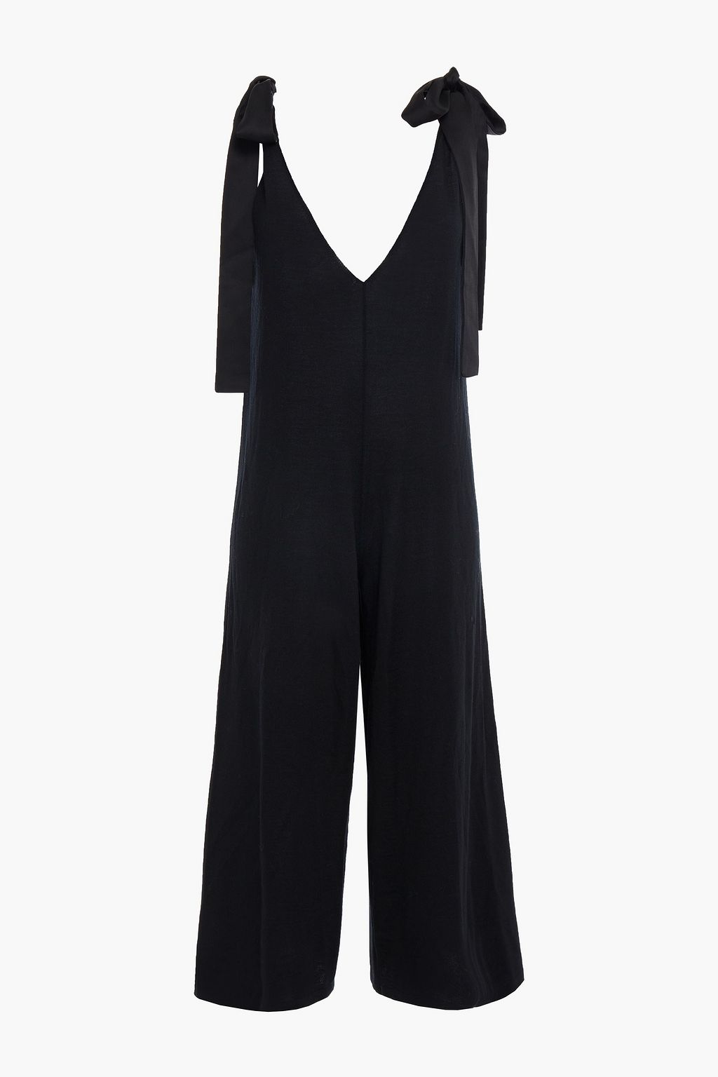 REDVALENTINO Cropped tie-detailed wool jumpsuit | THE OUTNET