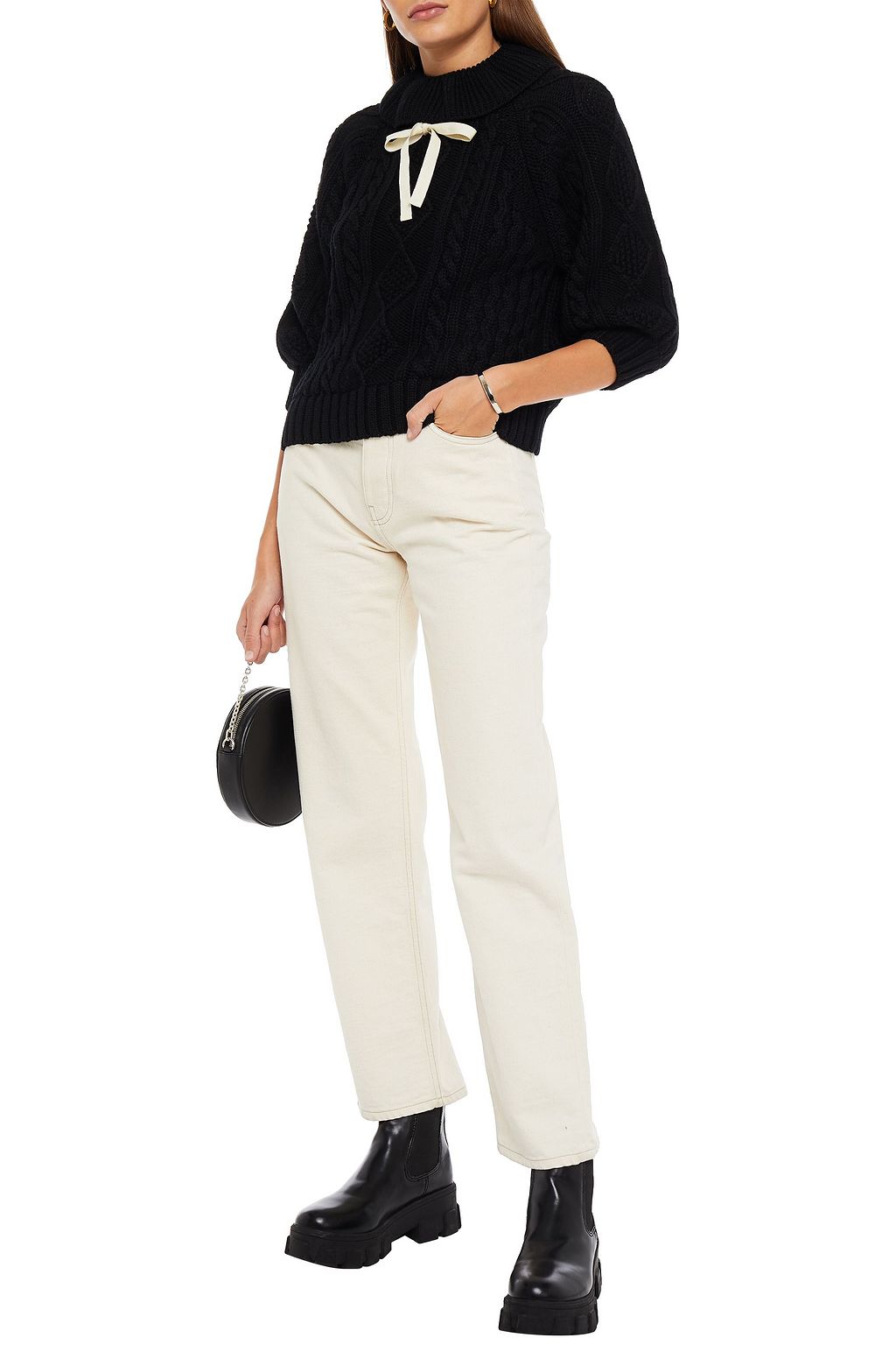 REDVALENTINO Pussy-bow wool sweater