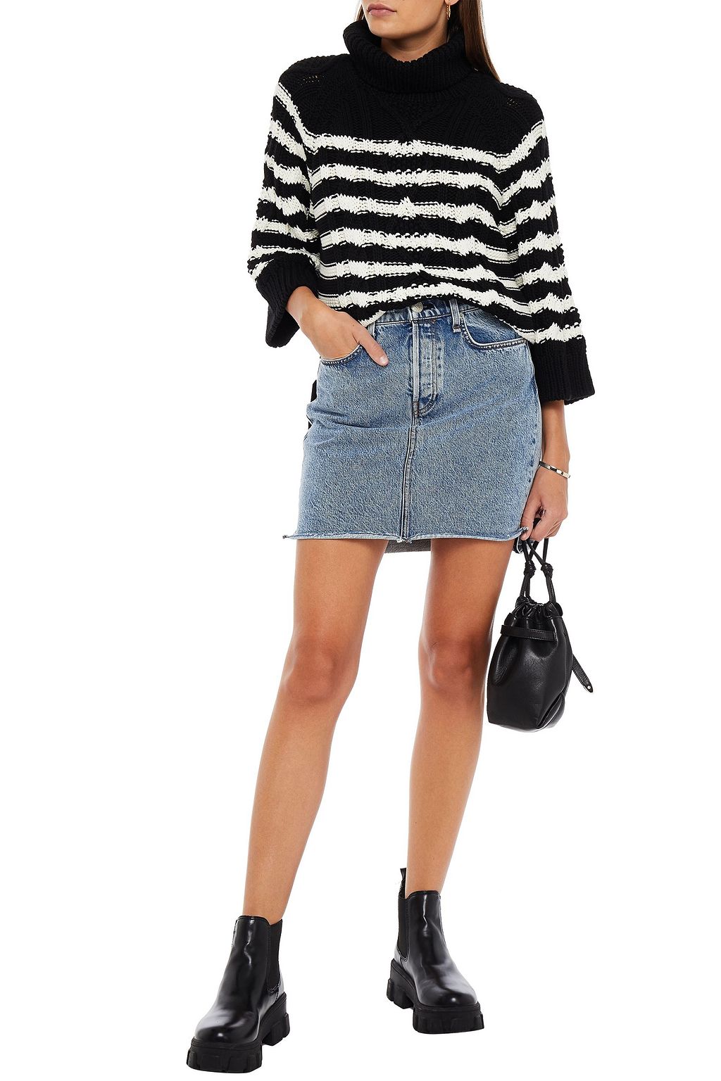 REDVALENTINO Striped cotton sweater