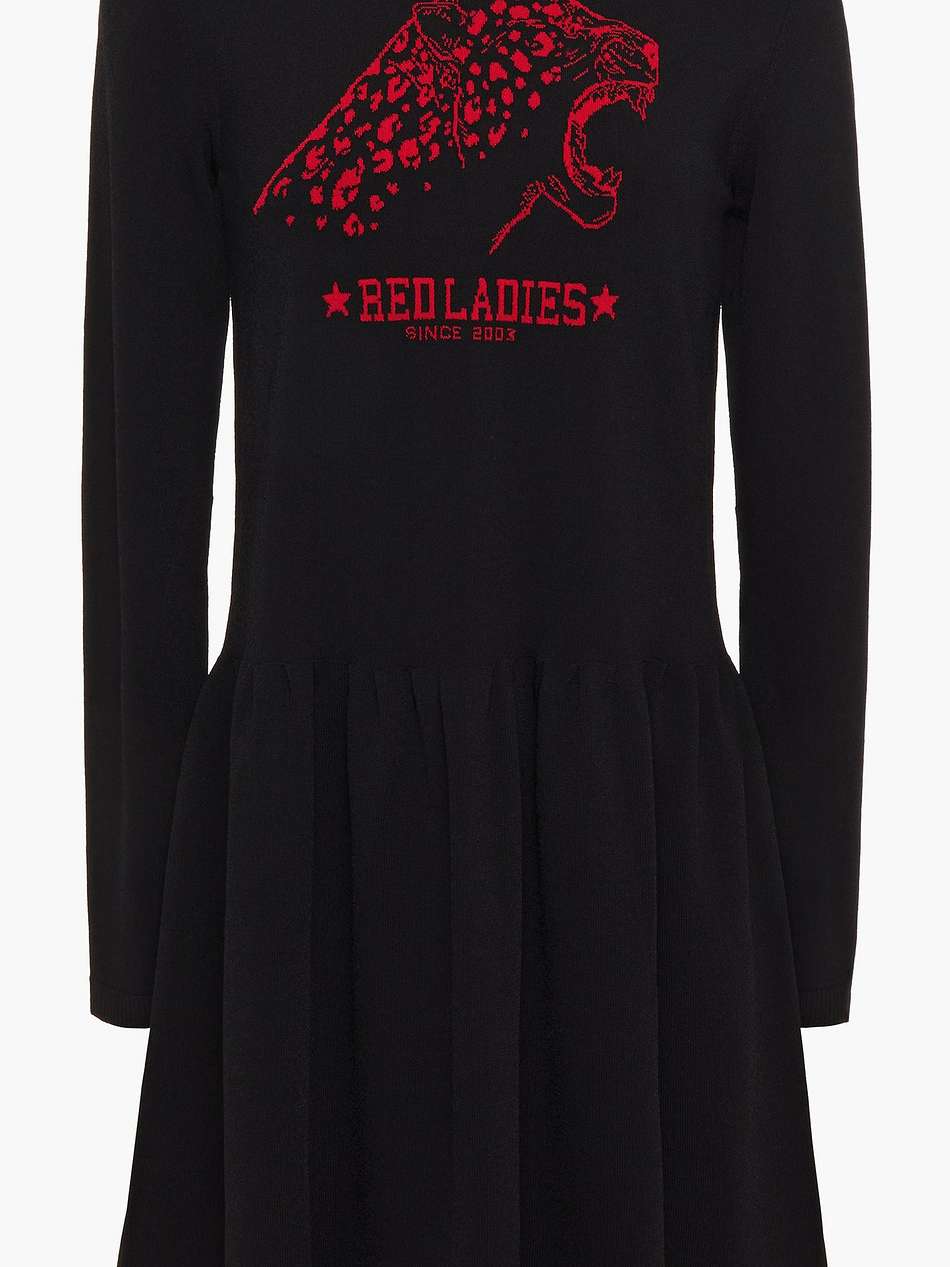 jacquard-knit mini dress