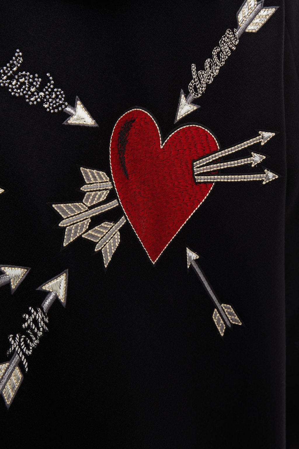 REDVALENTINO Mantel aus Filz aus einer Wollmischung mit Stickereien