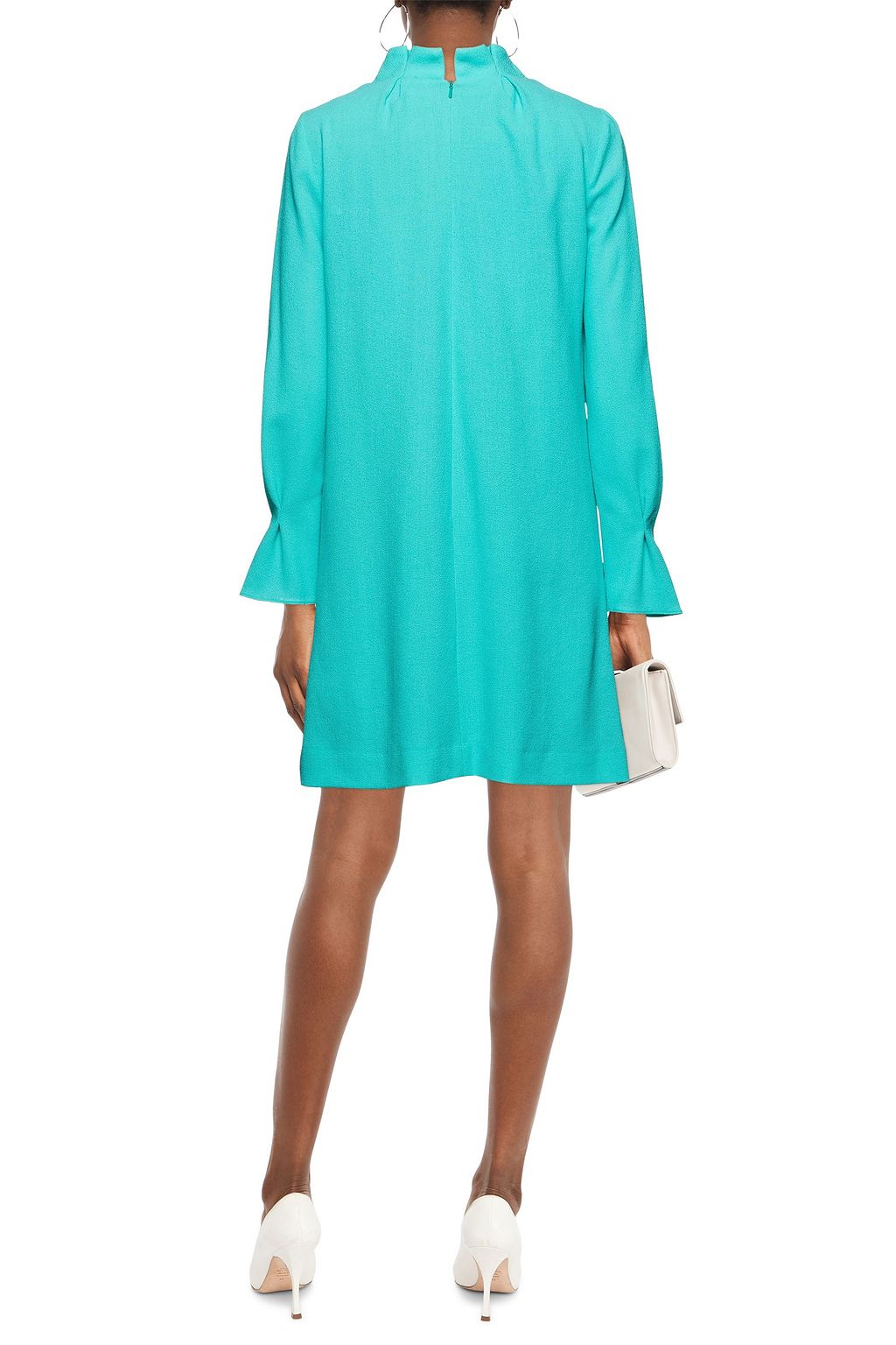 GOAT Elodie pleated wool-crepe mini dress