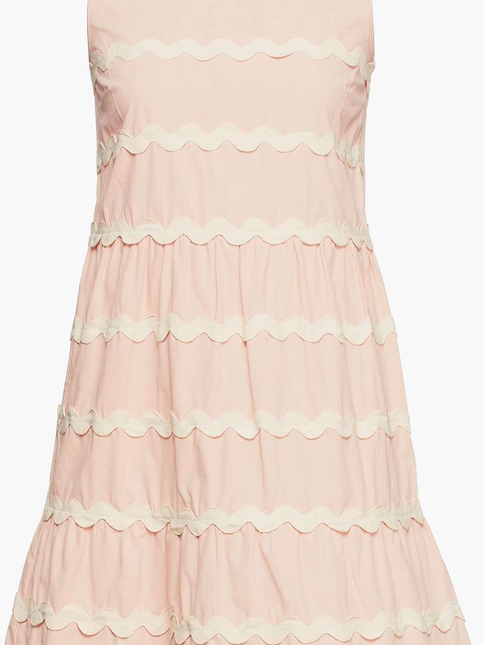 rickrack-trimmed cotton-poplin mini dress