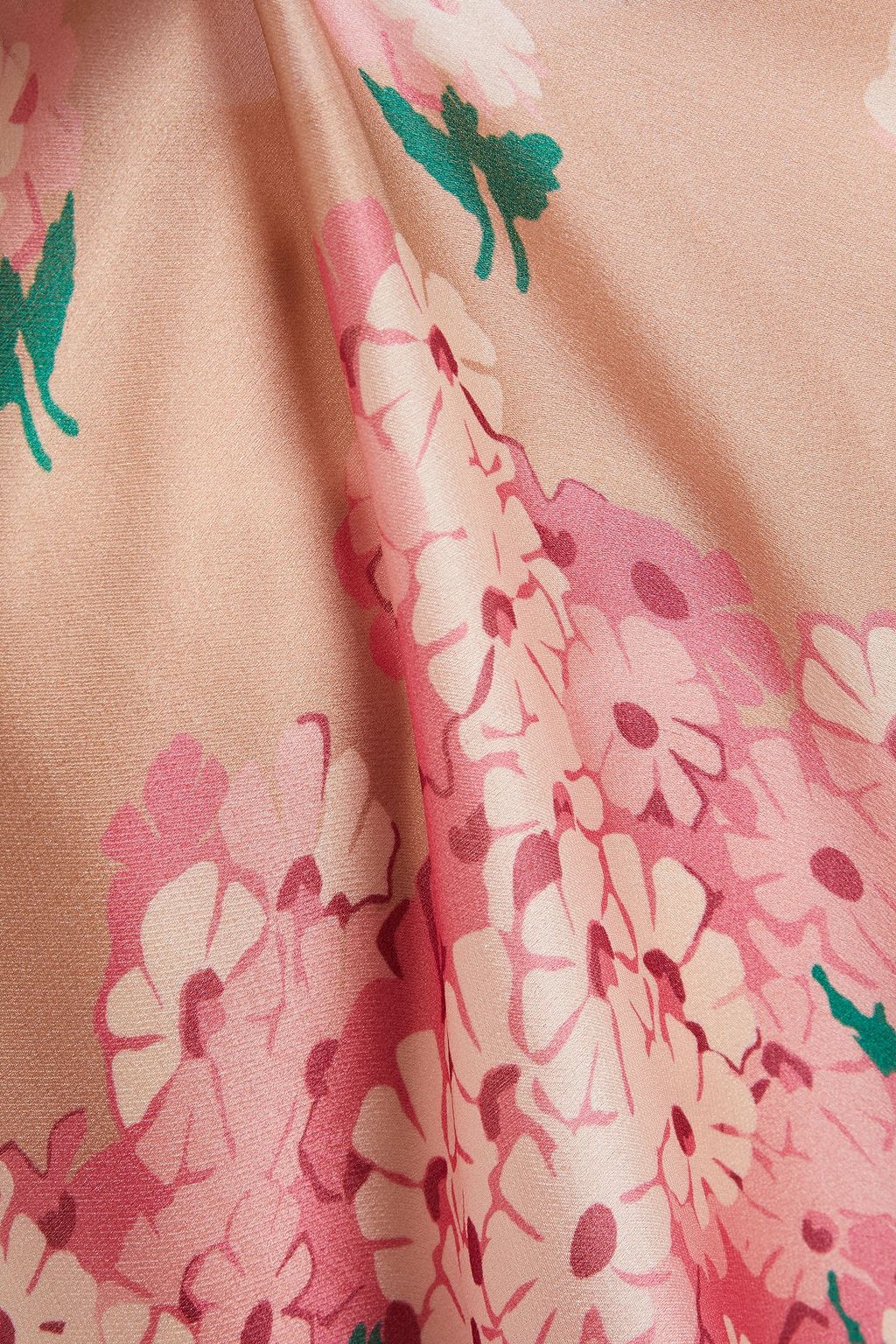 REDVALENTINO Ruffled floral-print silk-chiffon top
