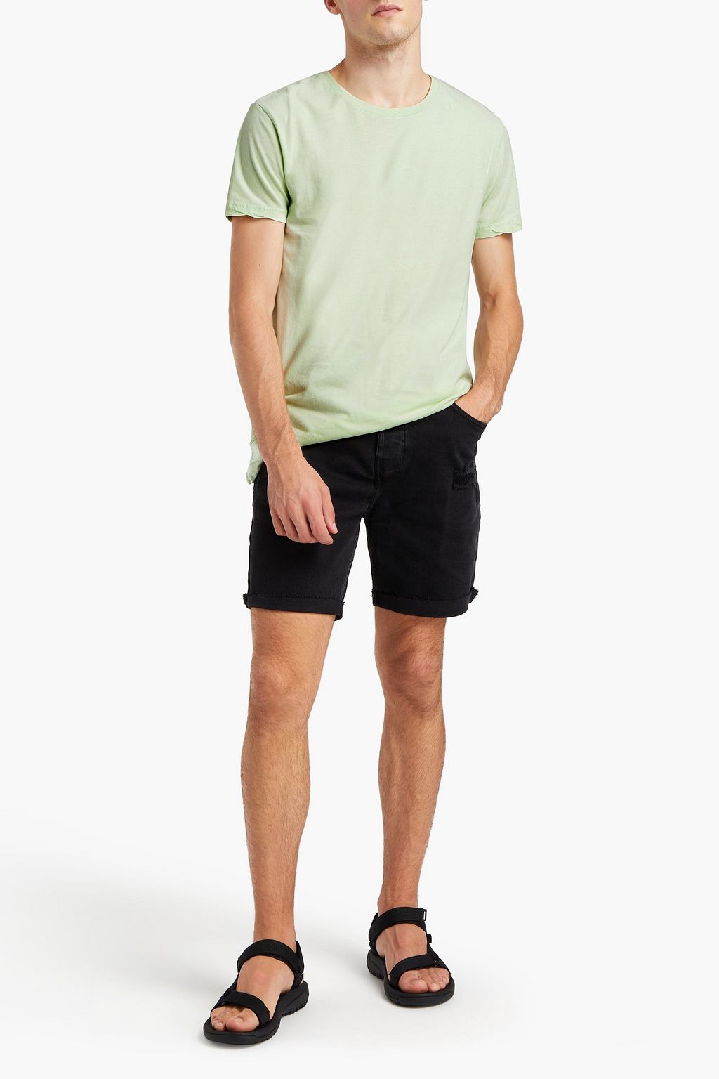 KSUBI Brushed cotton-jersey T-shirt