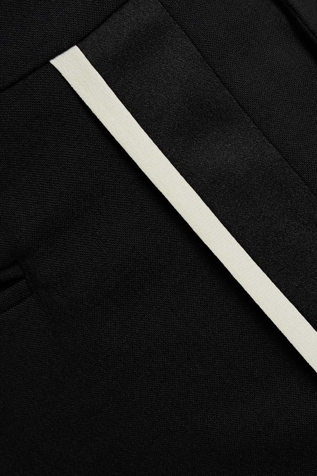 ETRO Satin-trimmed wool-blend crepe slim-leg pants