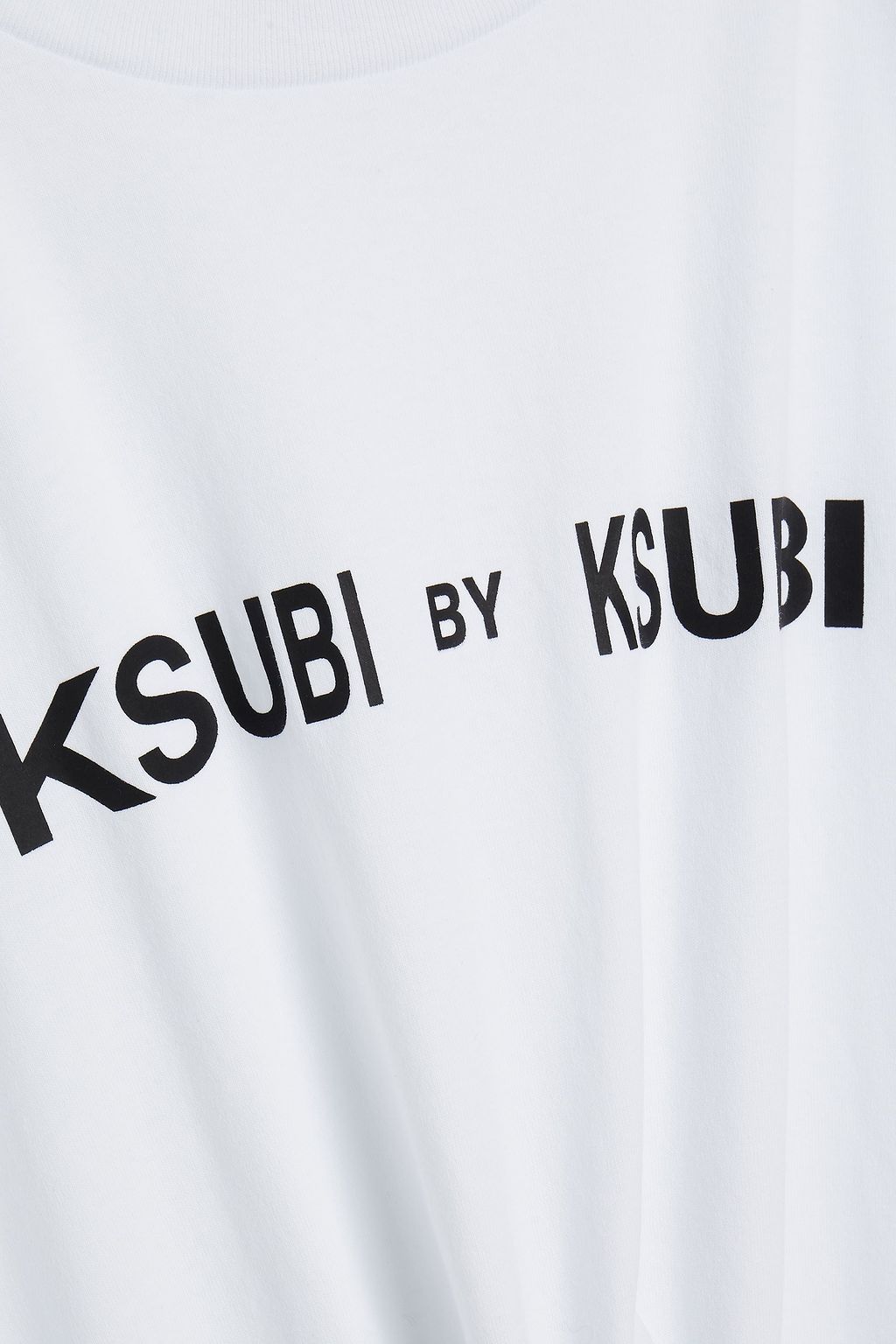 KSUBI Embroidered printed cotton-jersey T-shirt