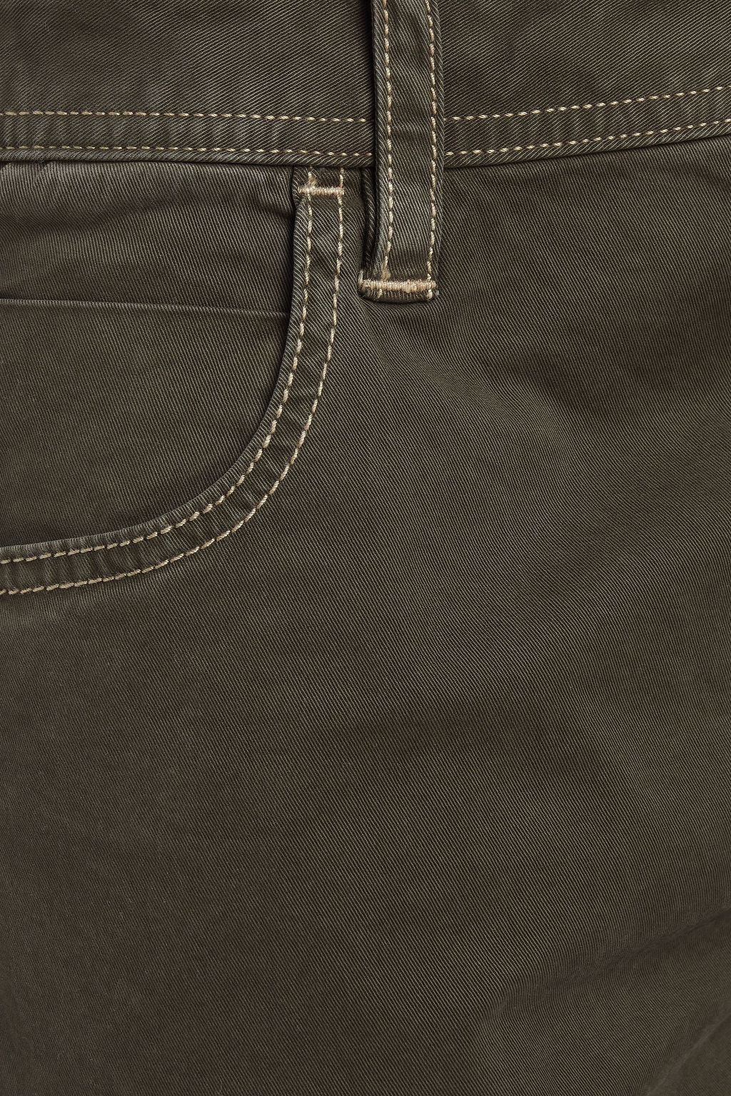 JAMES PERSE Slim-fit brushed stretch-cotton twill pants