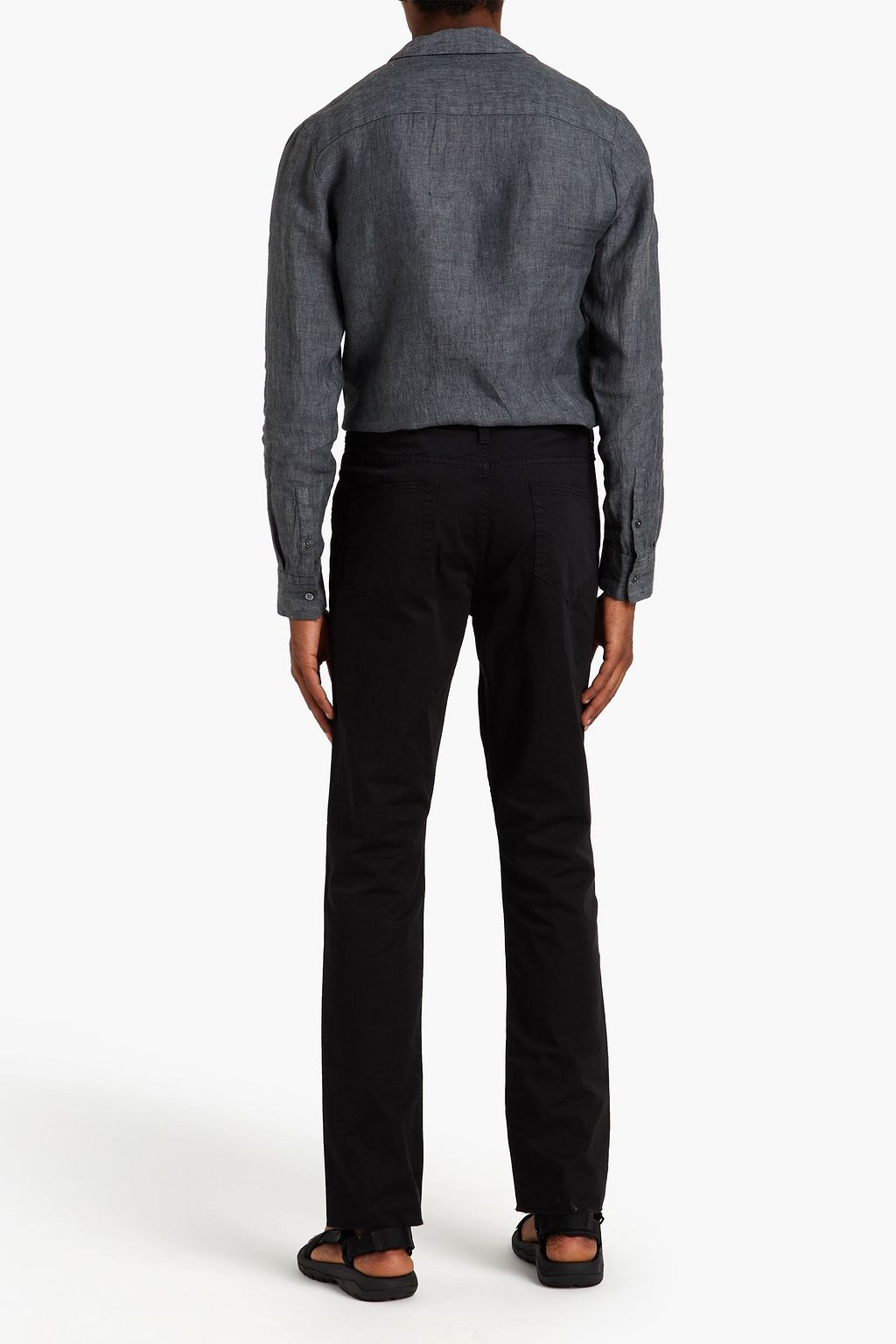 JAMES PERSE Linen and cotton-blend cargo pants