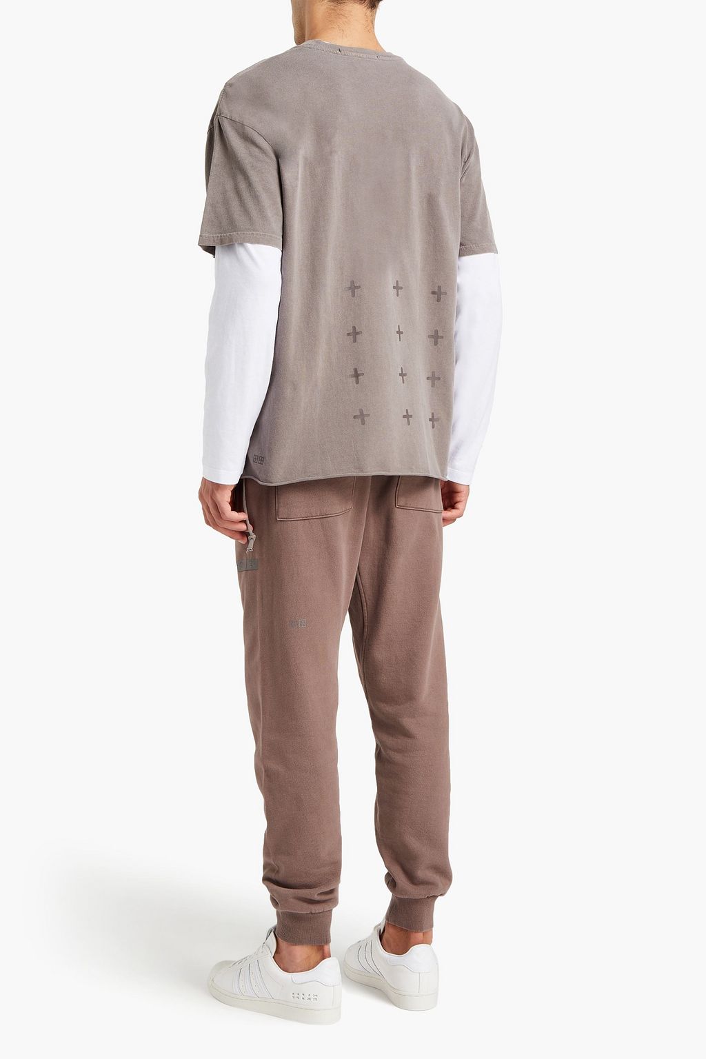 KSUBI Tapered cotton-fleece track pants