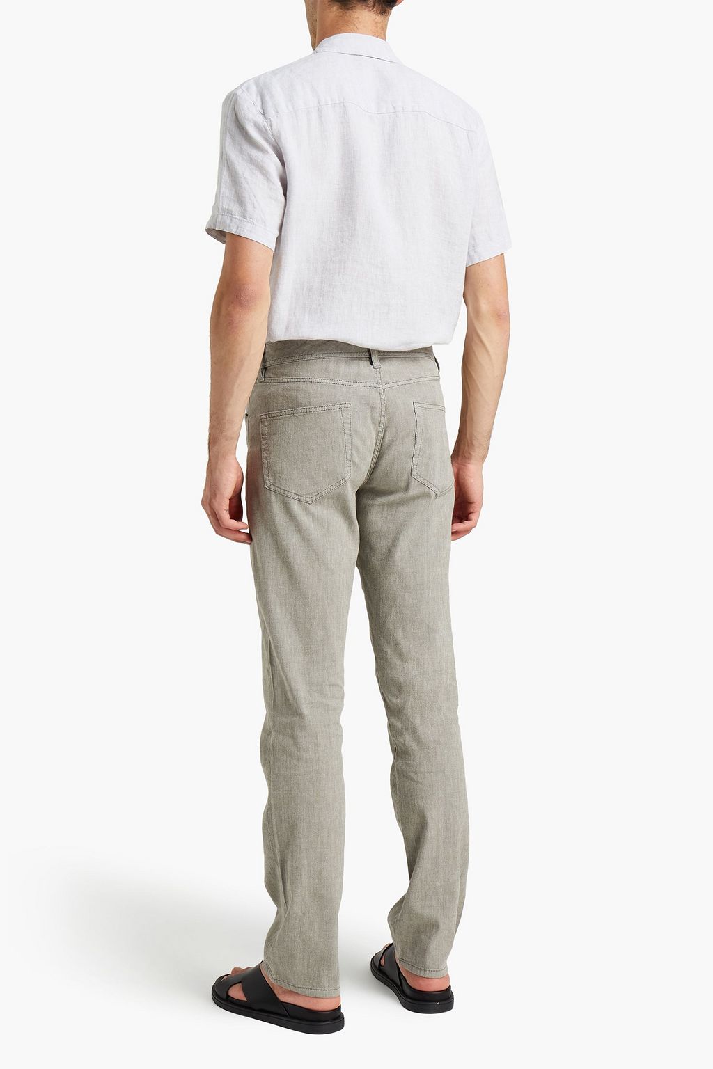 JAMES PERSE Slub cotton-blend chinos