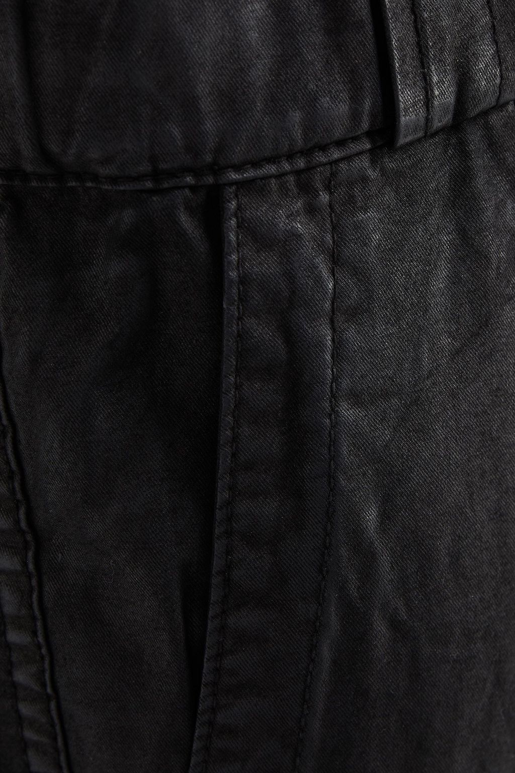 KSUBI Tapered waxed cotton-twill pants