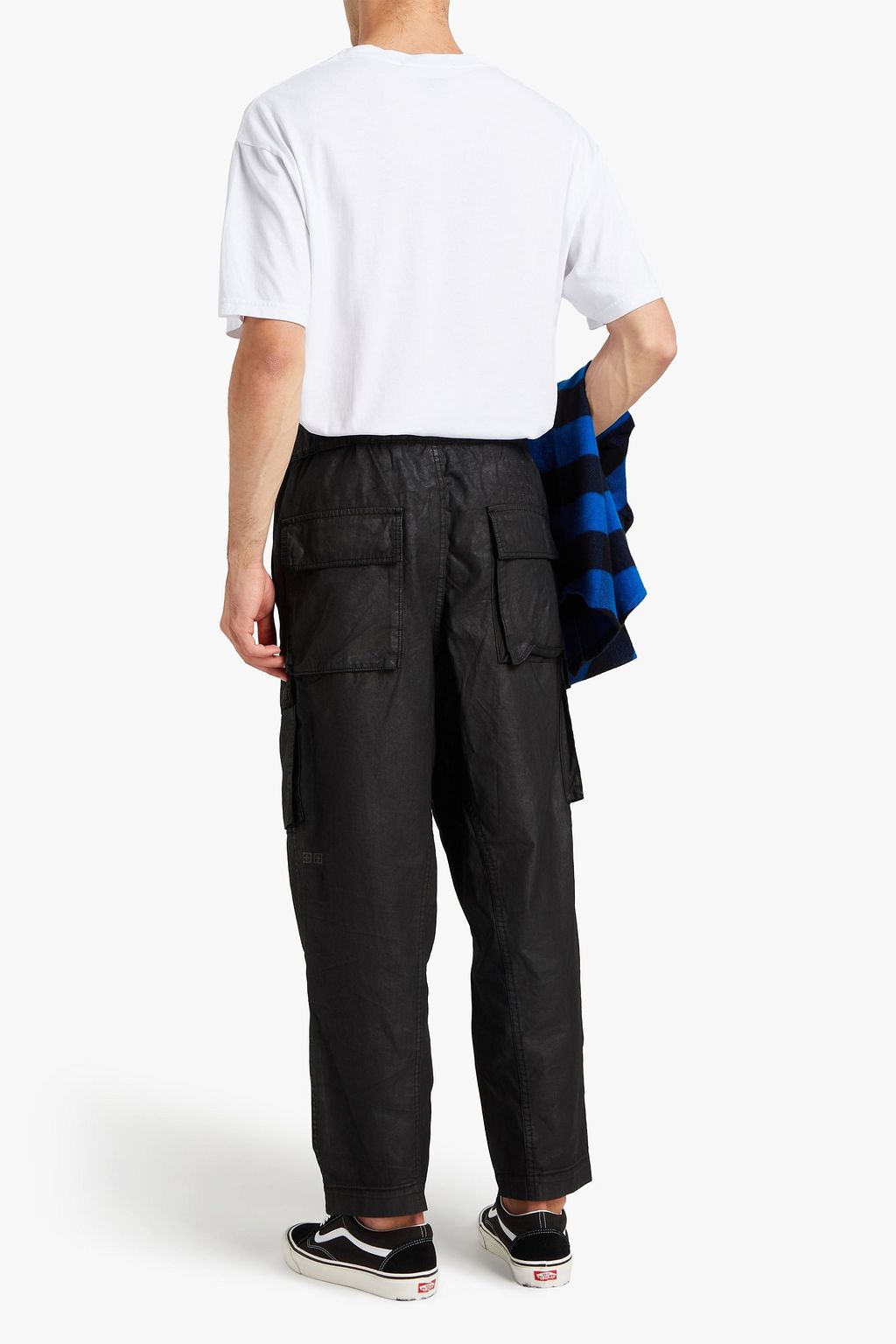 KSUBI Tapered waxed cotton-twill pants