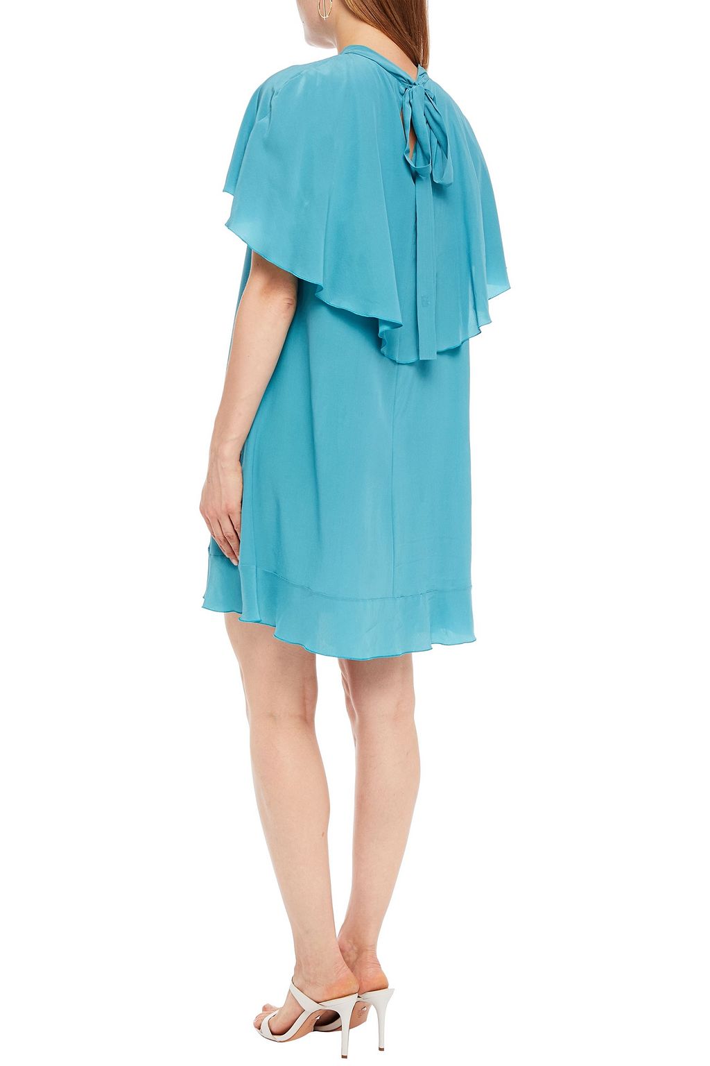 REDVALENTINO Ruffled silk crepe de chine mini dress