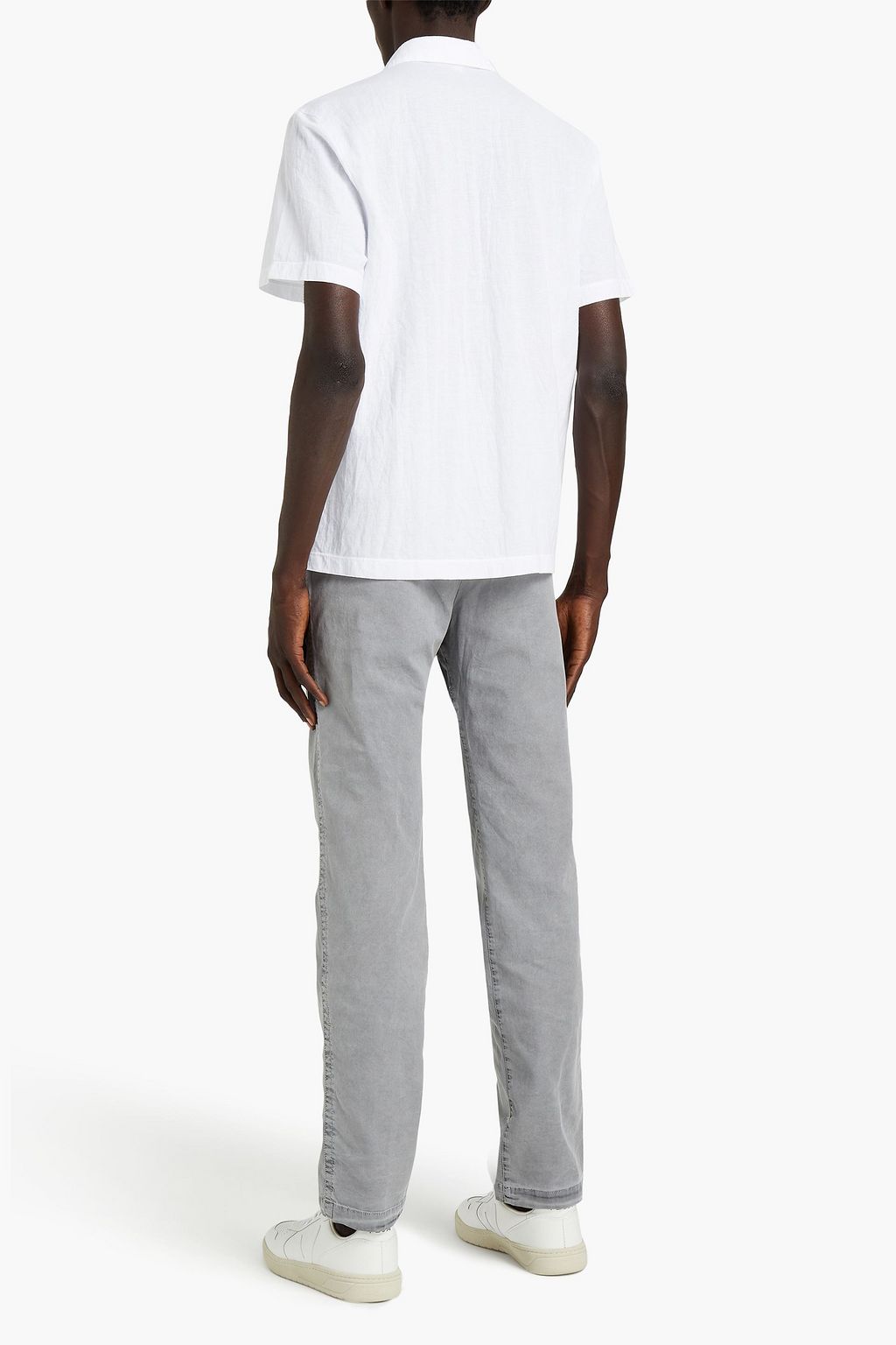 JAMES PERSE Supima cotton-blend poplin and canvas chinos