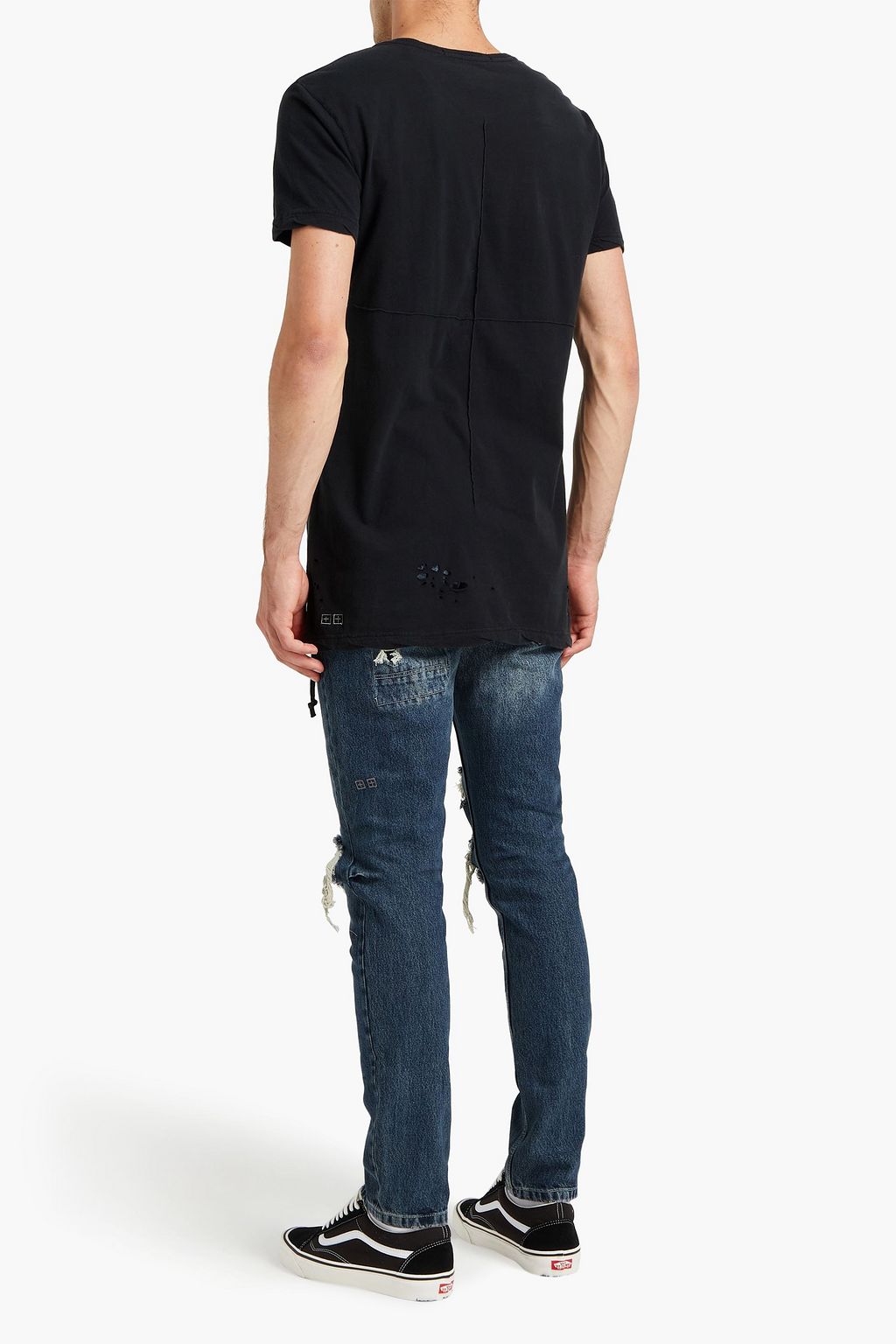 KSUBI Slim-fit distressed denim jeans