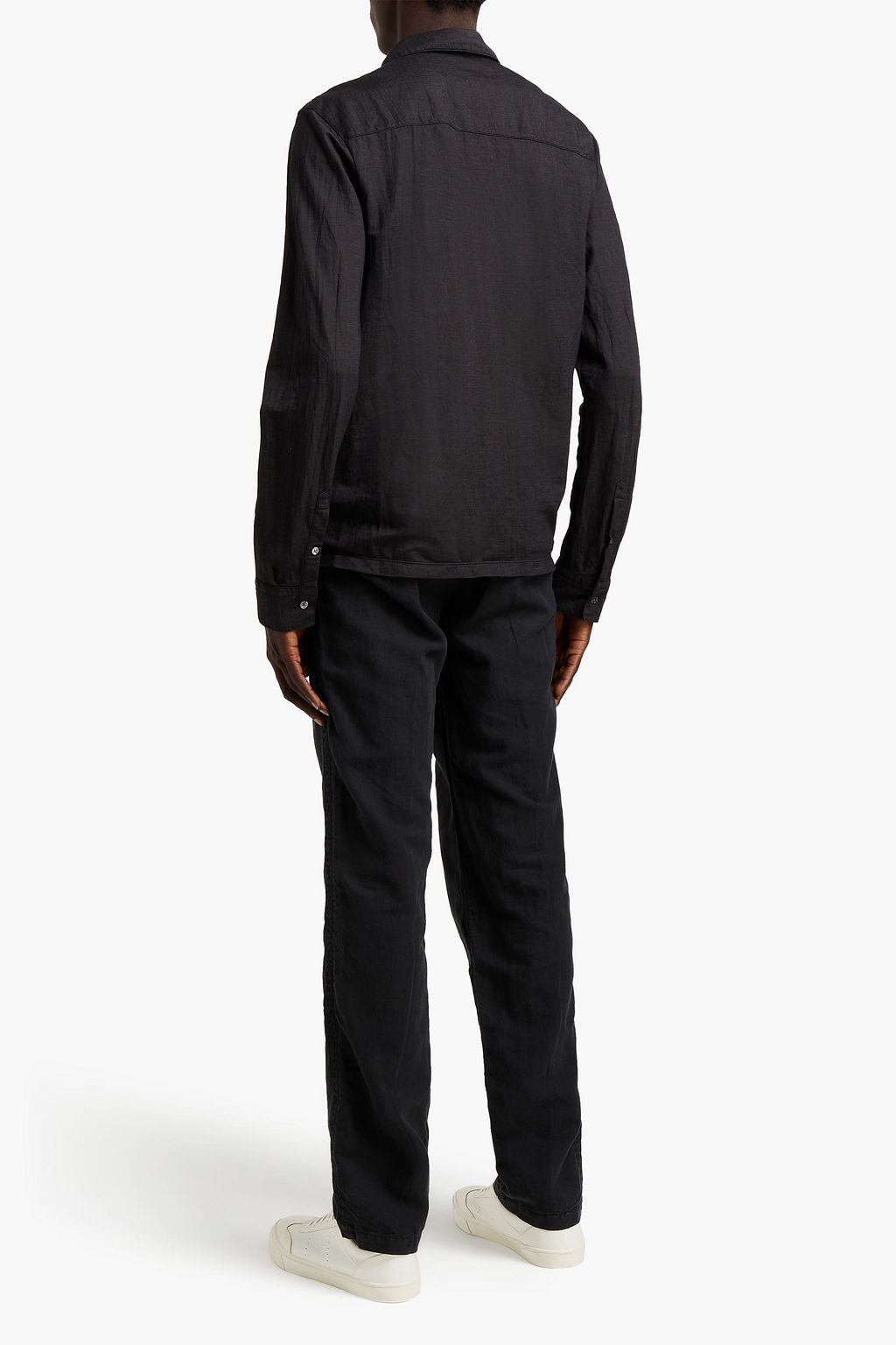 JAMES PERSE Linen and cotton-blend canvas straight-leg pants