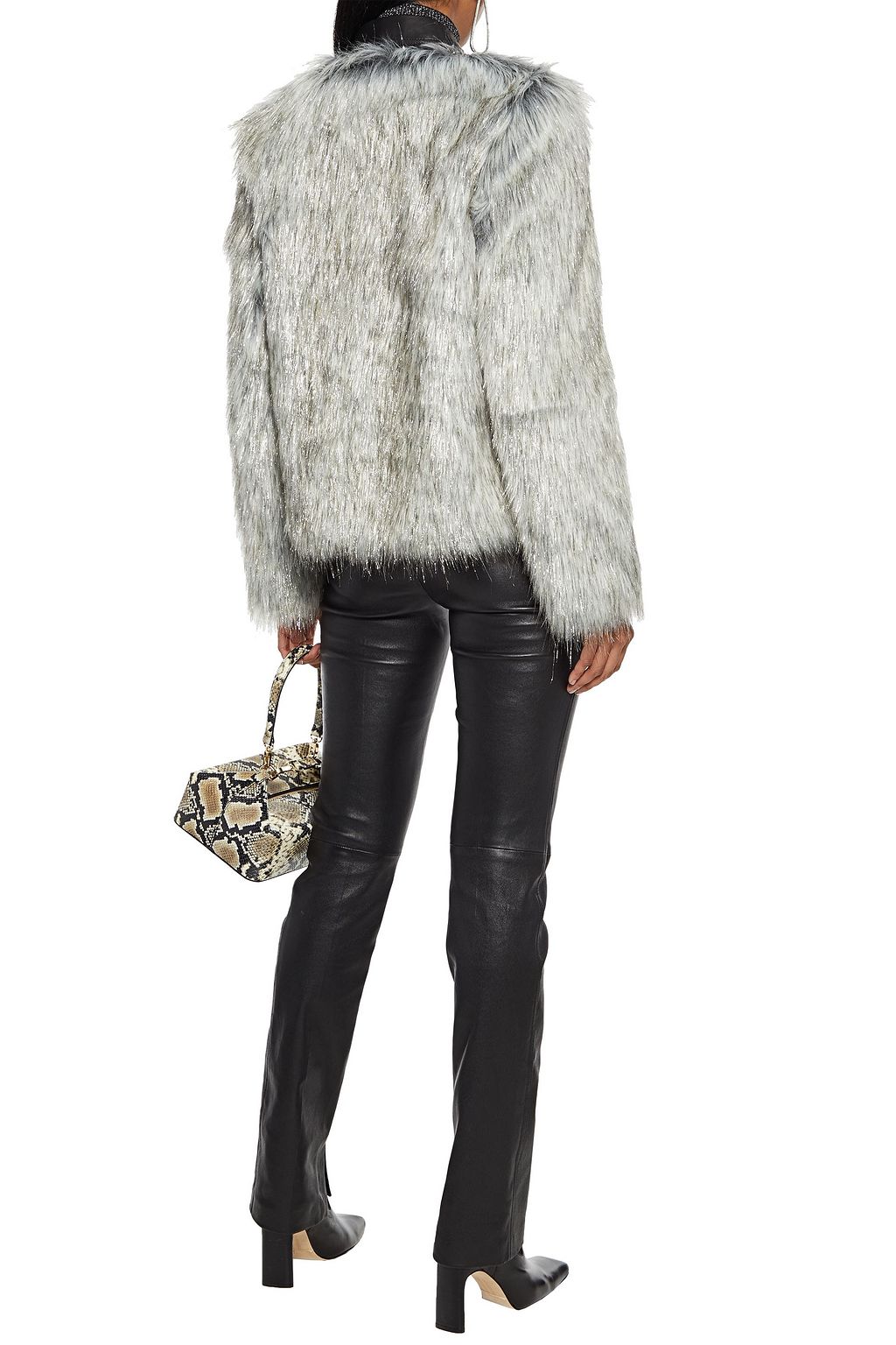 UNREAL FUR Fire And Ice metallic faux fur jacket