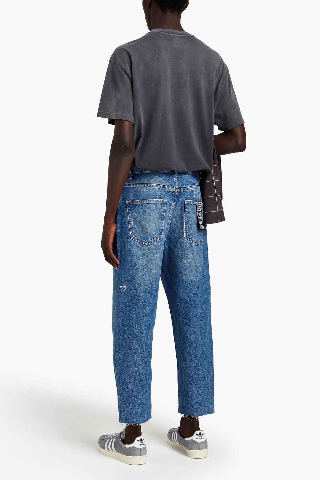 KSUBI Cropped tapered denim jeans