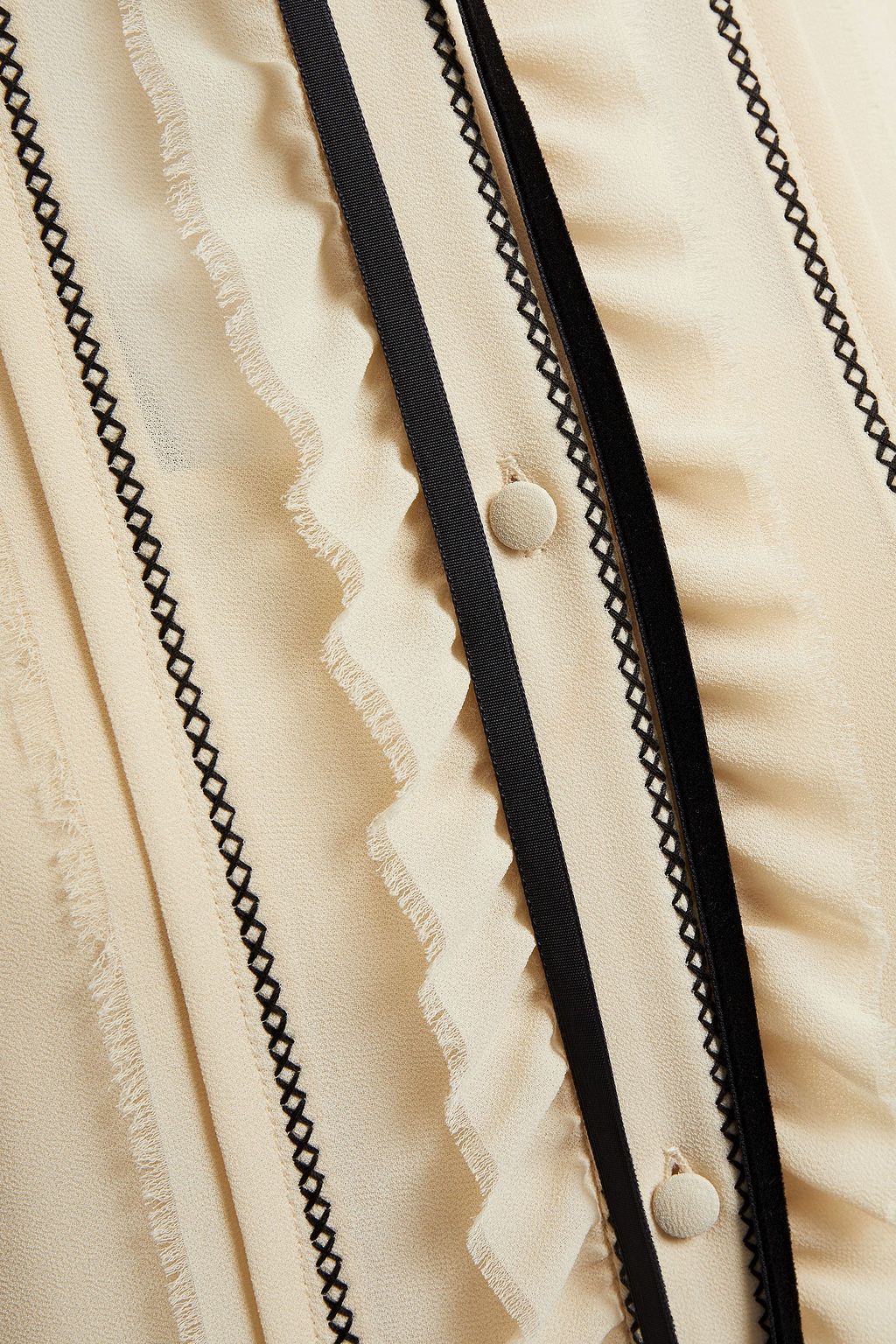 REDVALENTINO Oberteil aus Georgette mit Rüschen