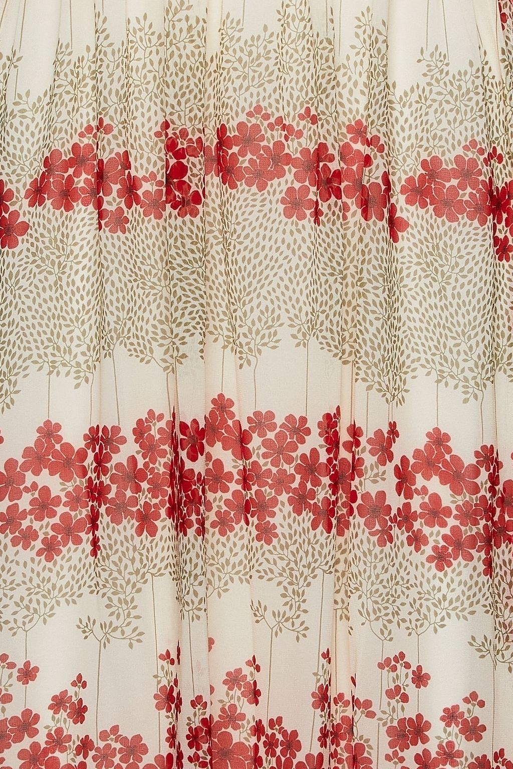 REDVALENTINO Pussy-bow floral-print georgette midi dress