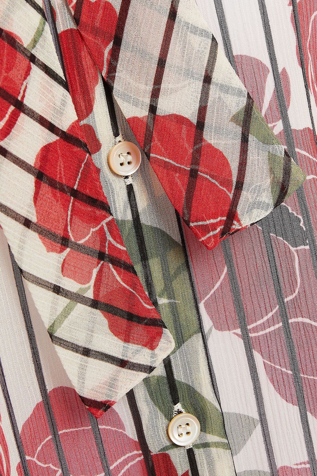 REDVALENTINO Printed silk-crepon blouse