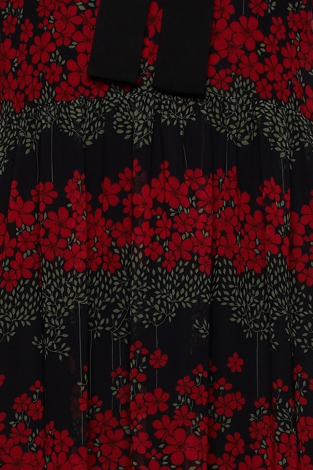 REDVALENTINO Pussy-bow floral-print georgette midi dress