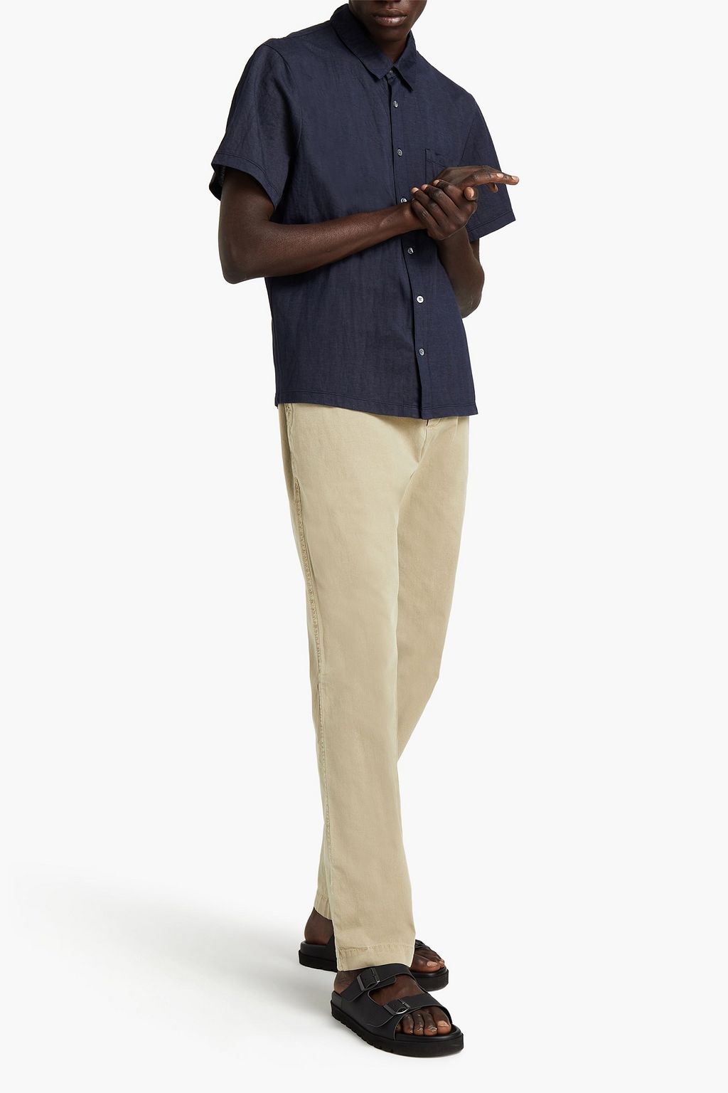 JAMES PERSE Slim-fit cotton-blend canvas pants