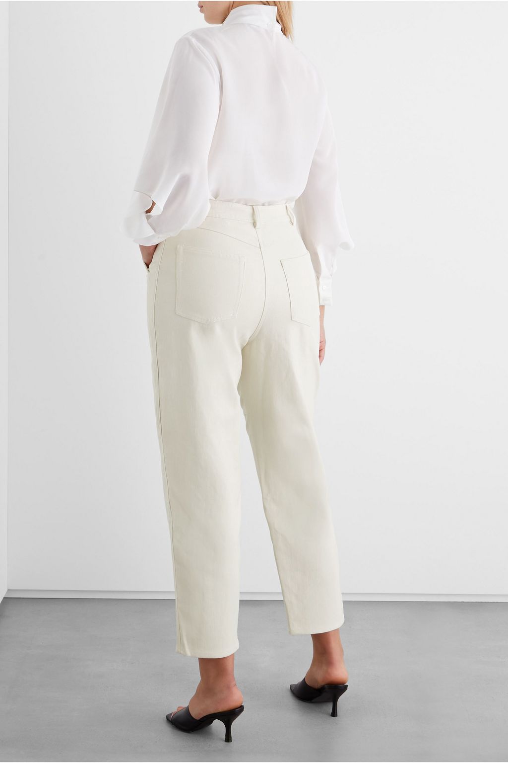 IRIS & INK Avice cotton-twill tapered pants