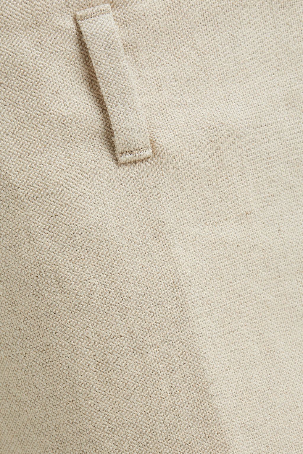 JAMES PERSE Cotton and linen-blend canvas chinos