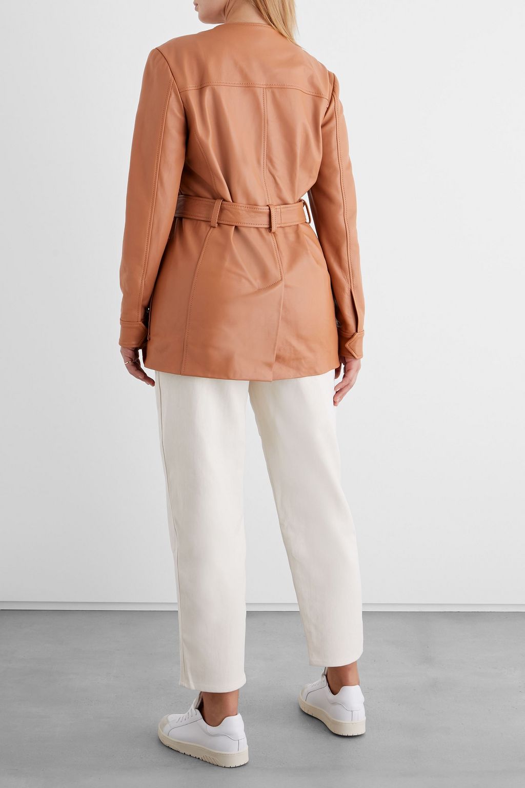 IRIS & INK Brigitte belted leather jacket