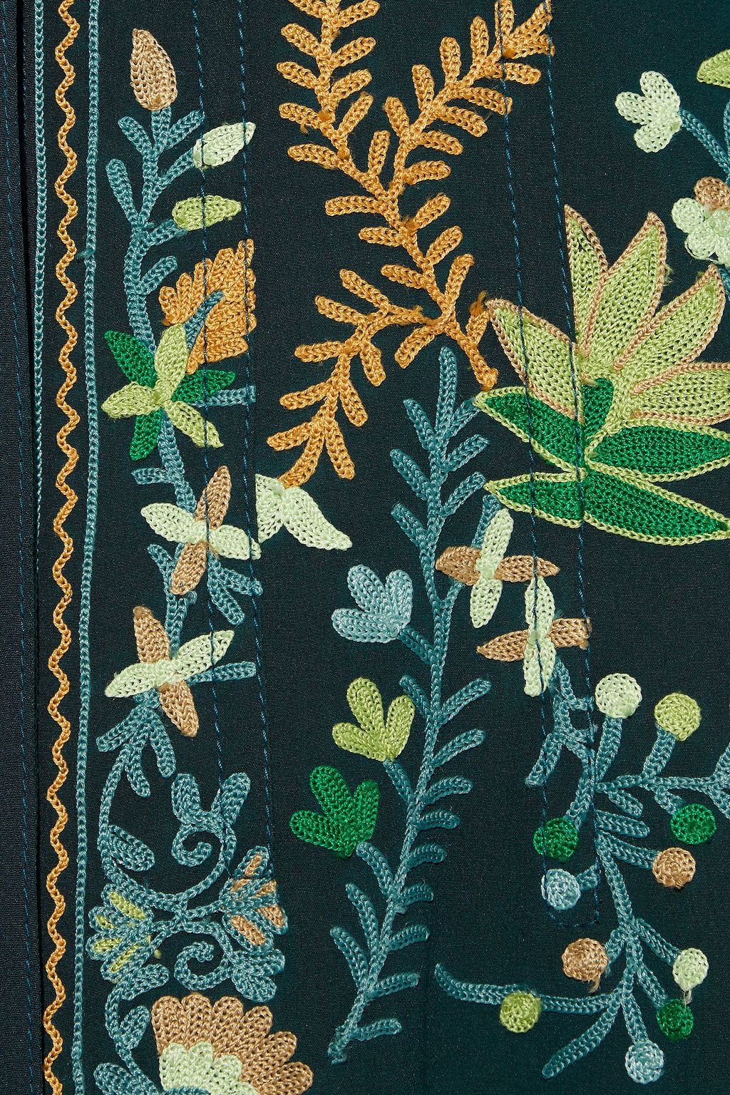 ETRO Embroidered silk crepe de chine coat