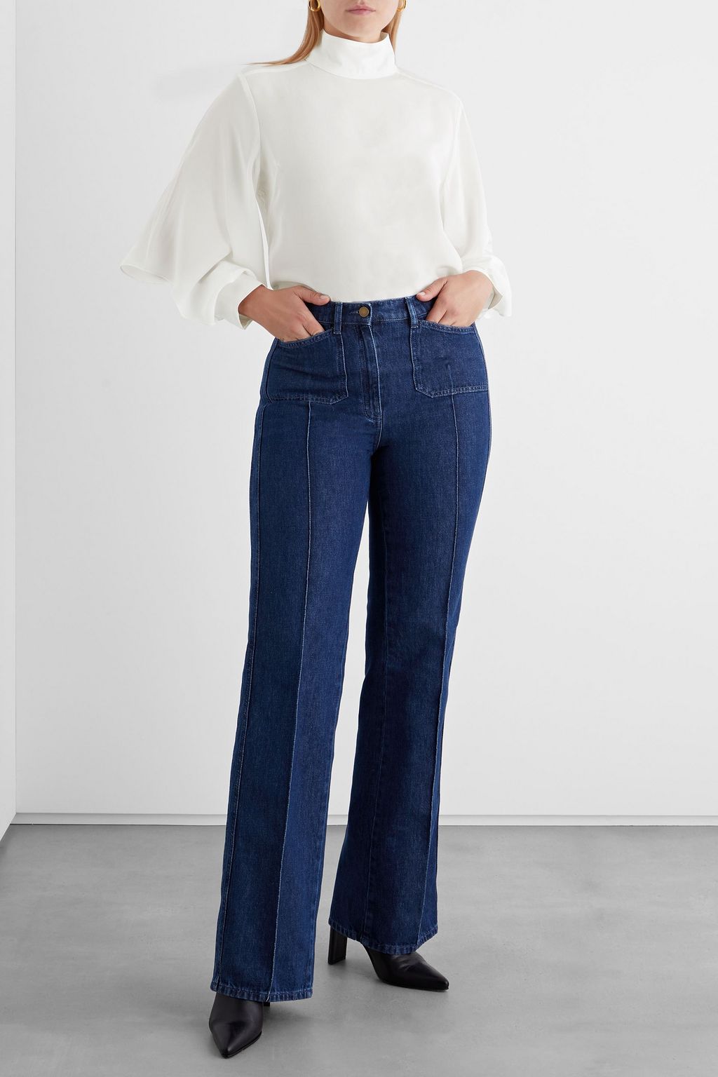 IRIS & INK Vivienne organic silk-crepe blouse