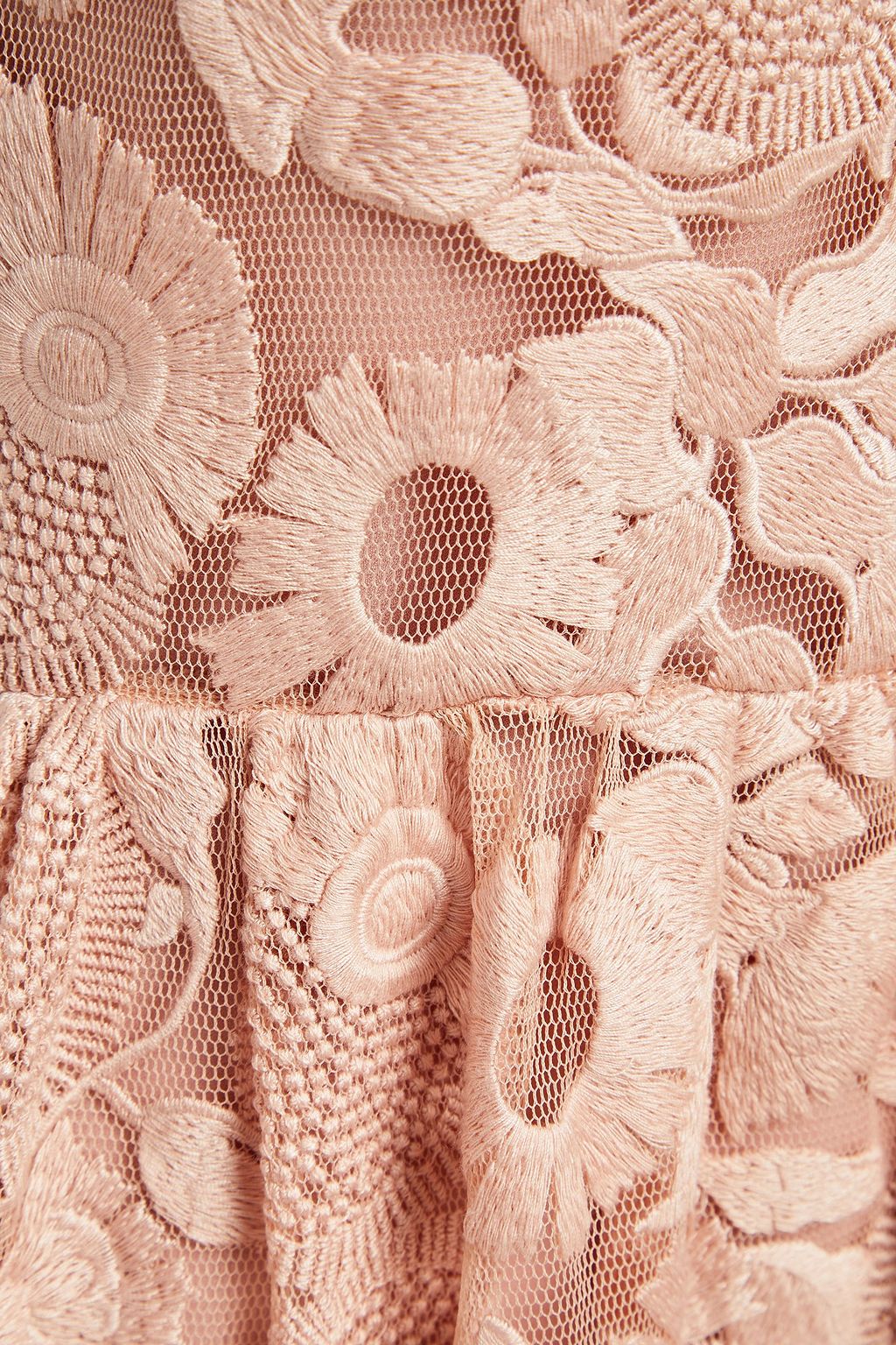 REDVALENTINO Embroidered tulle mini dress