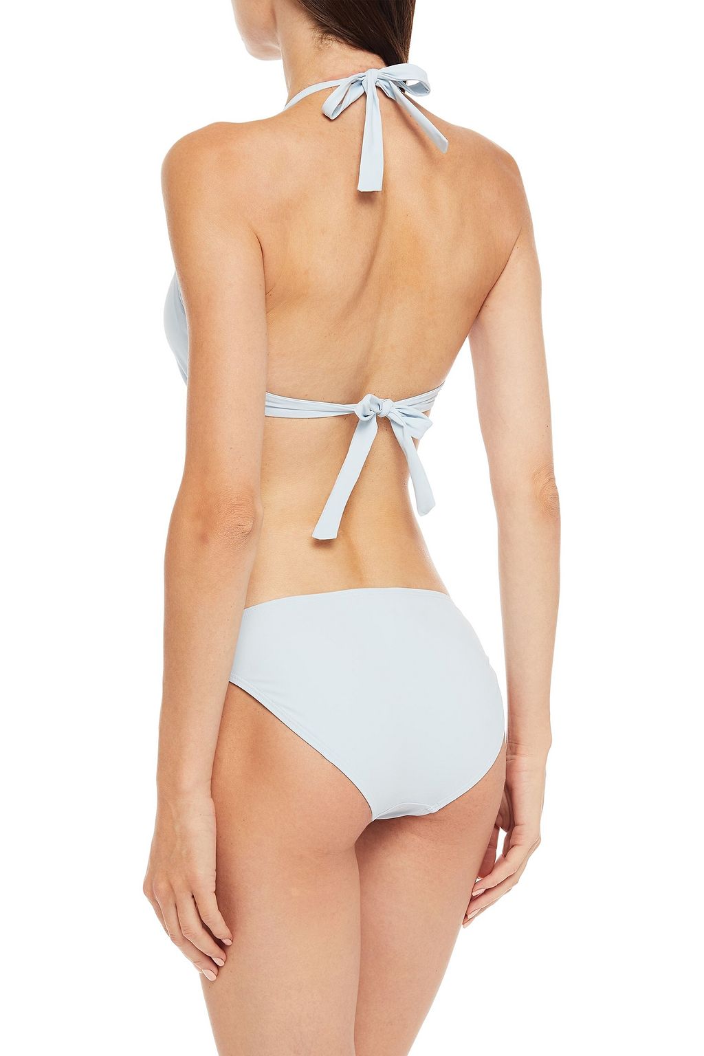 TORY BURCH Miller embellished halterneck bikini top