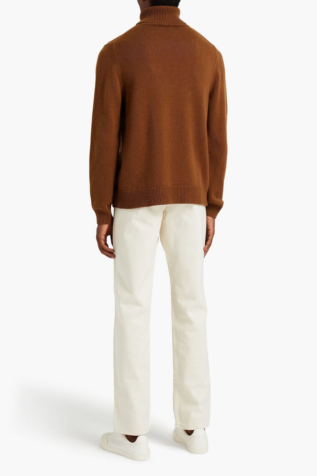 SANDRO Mélange wool, yak and cashmere-blend turtleneck sweater