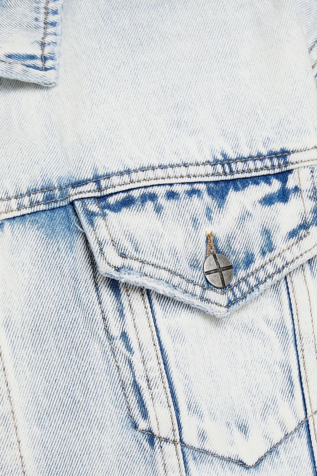 KSUBI Distressed printed denim jacket