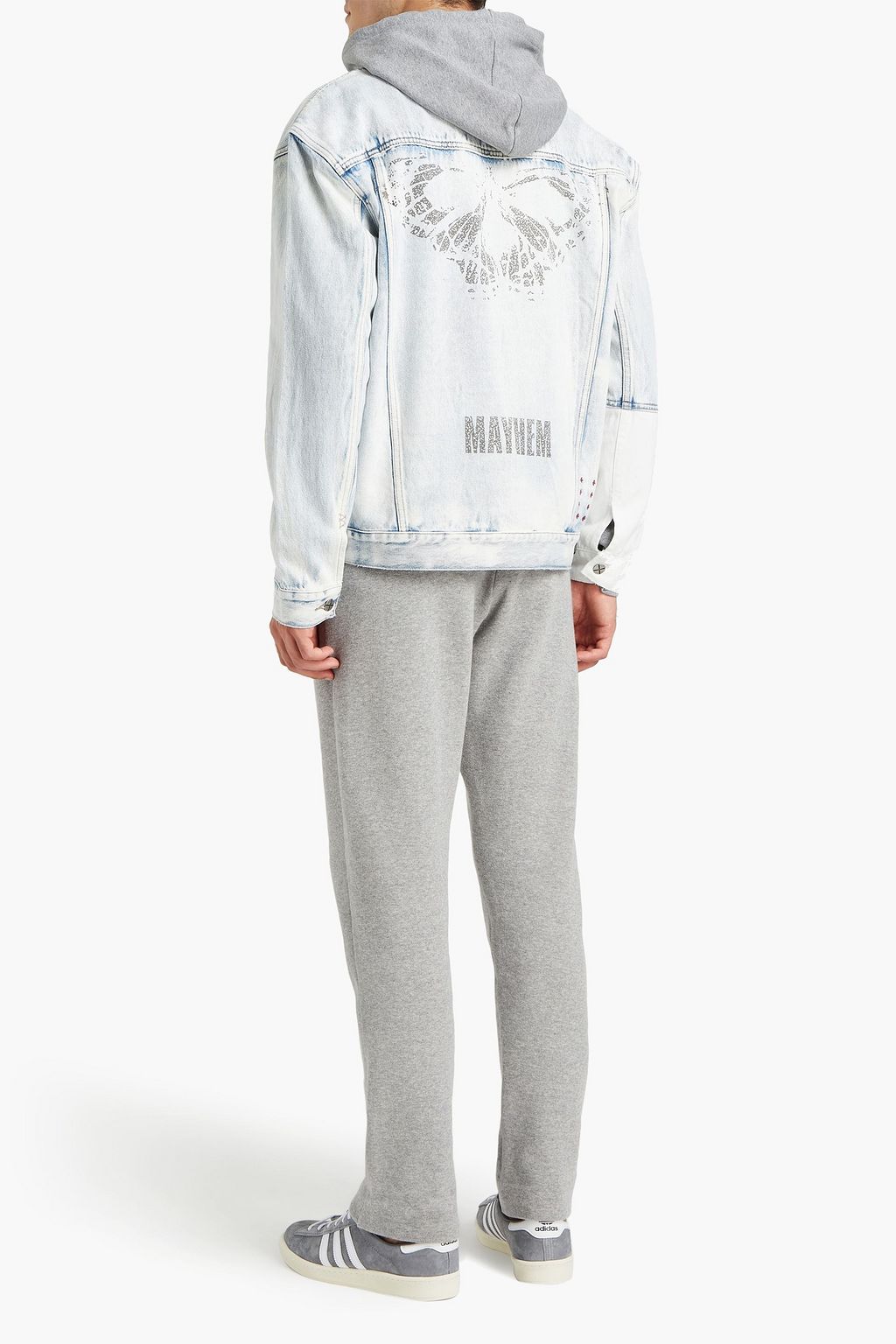 KSUBI Distressed printed denim jacket