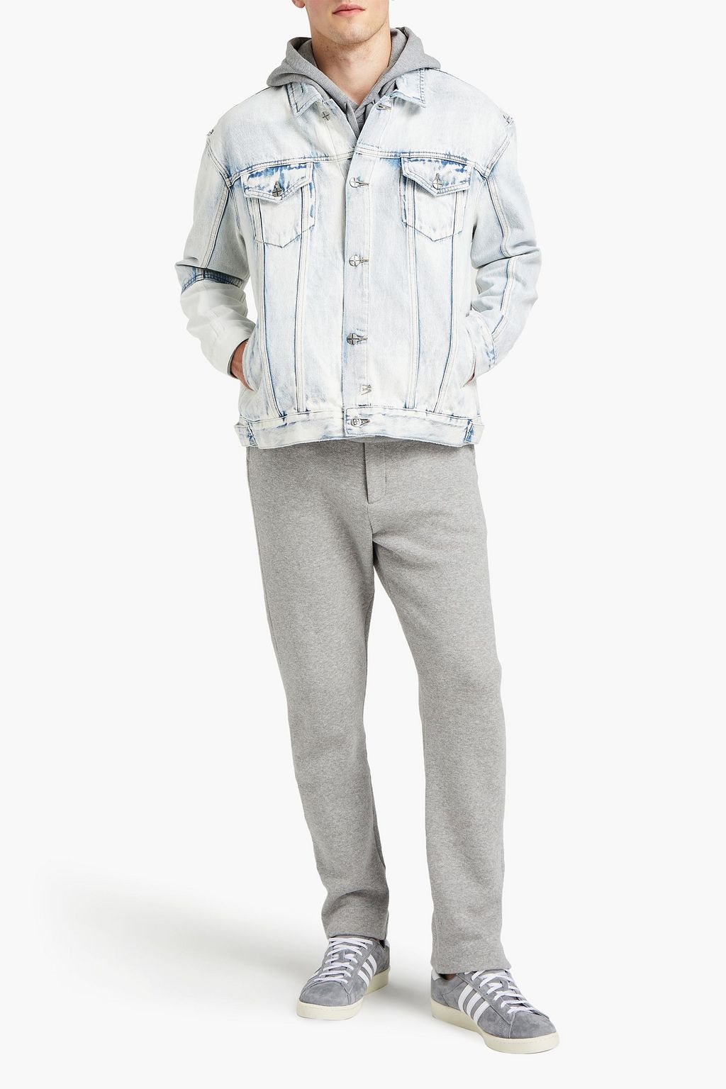 KSUBI Distressed printed denim jacket