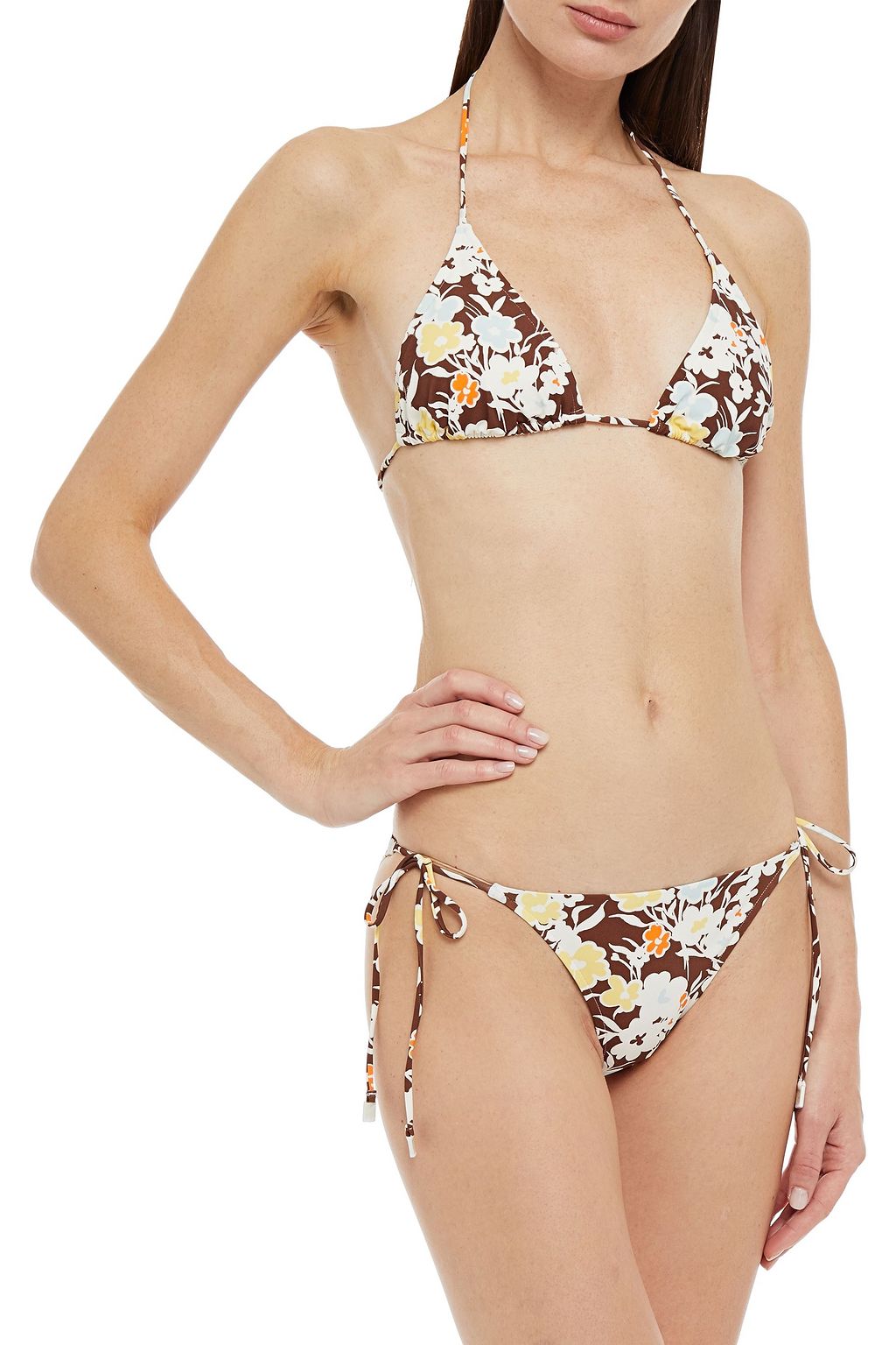 TORY BURCH Tief sitzendes Bikini-Höschen mit floralem Print