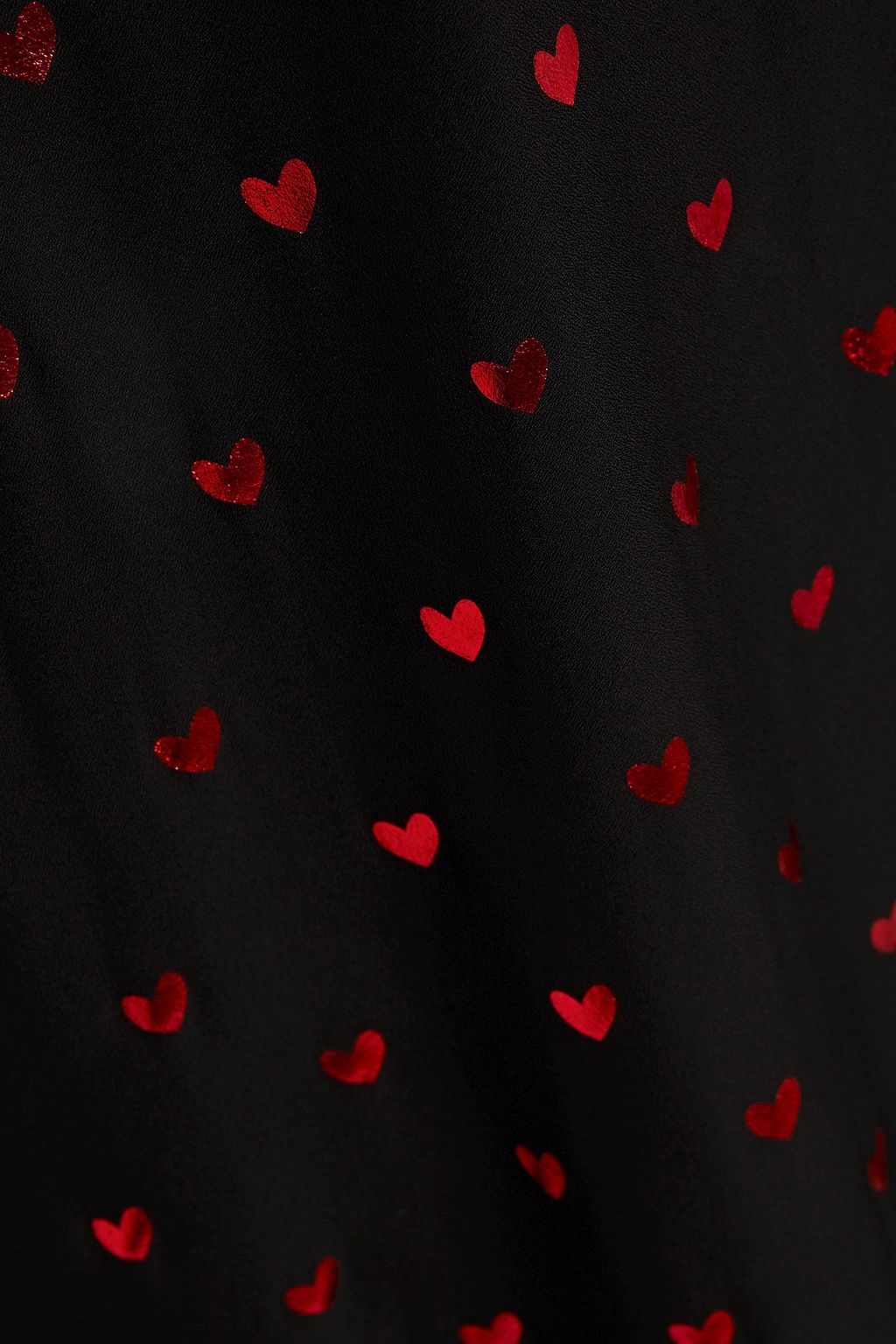 REDVALENTINO فستان متوسط الطول بتصميم ملفوف من الشيفون المطبّع برسومات