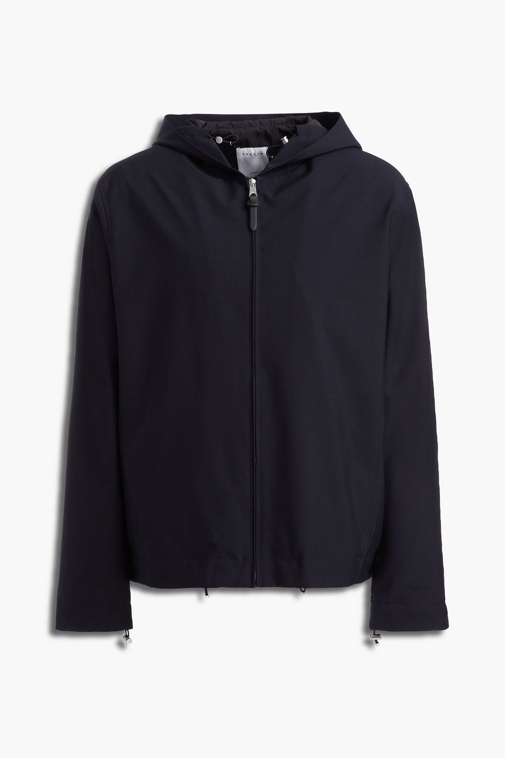 SANDRO Wool-blend hooded jacket | THE OUTNET