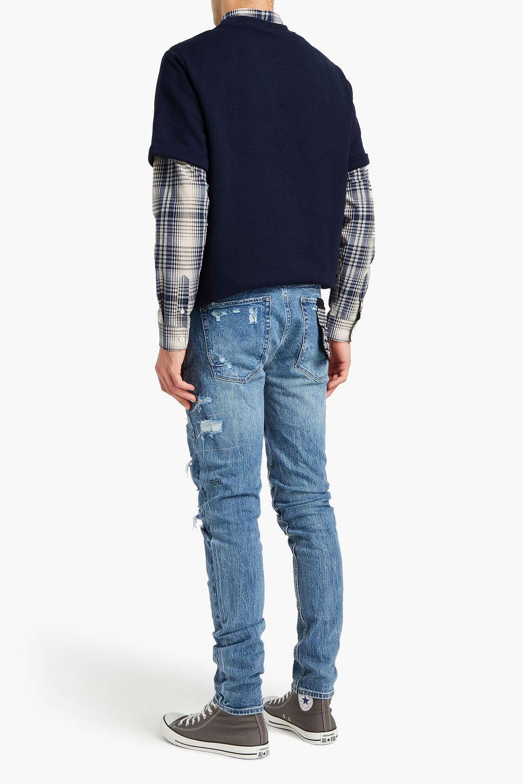 KSUBI Skinny-fit distressed denim jeans