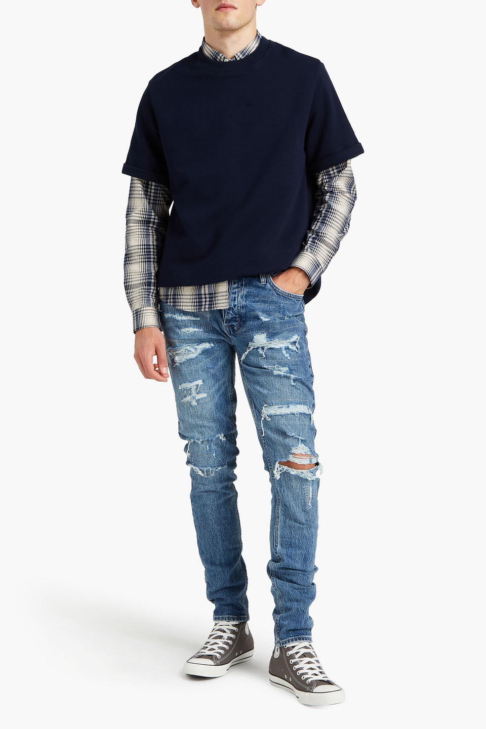 Ksubi Man Skinny-fit Distressed Denim Jeans