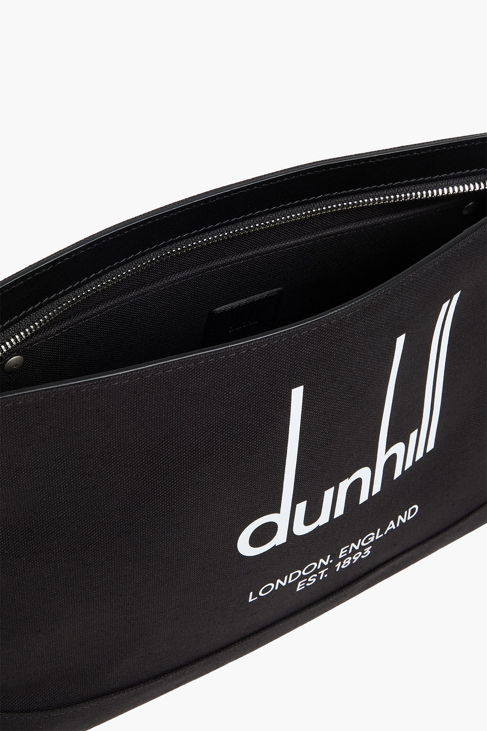 DUNHILL LOGO-PRINT CANVAS POUCH