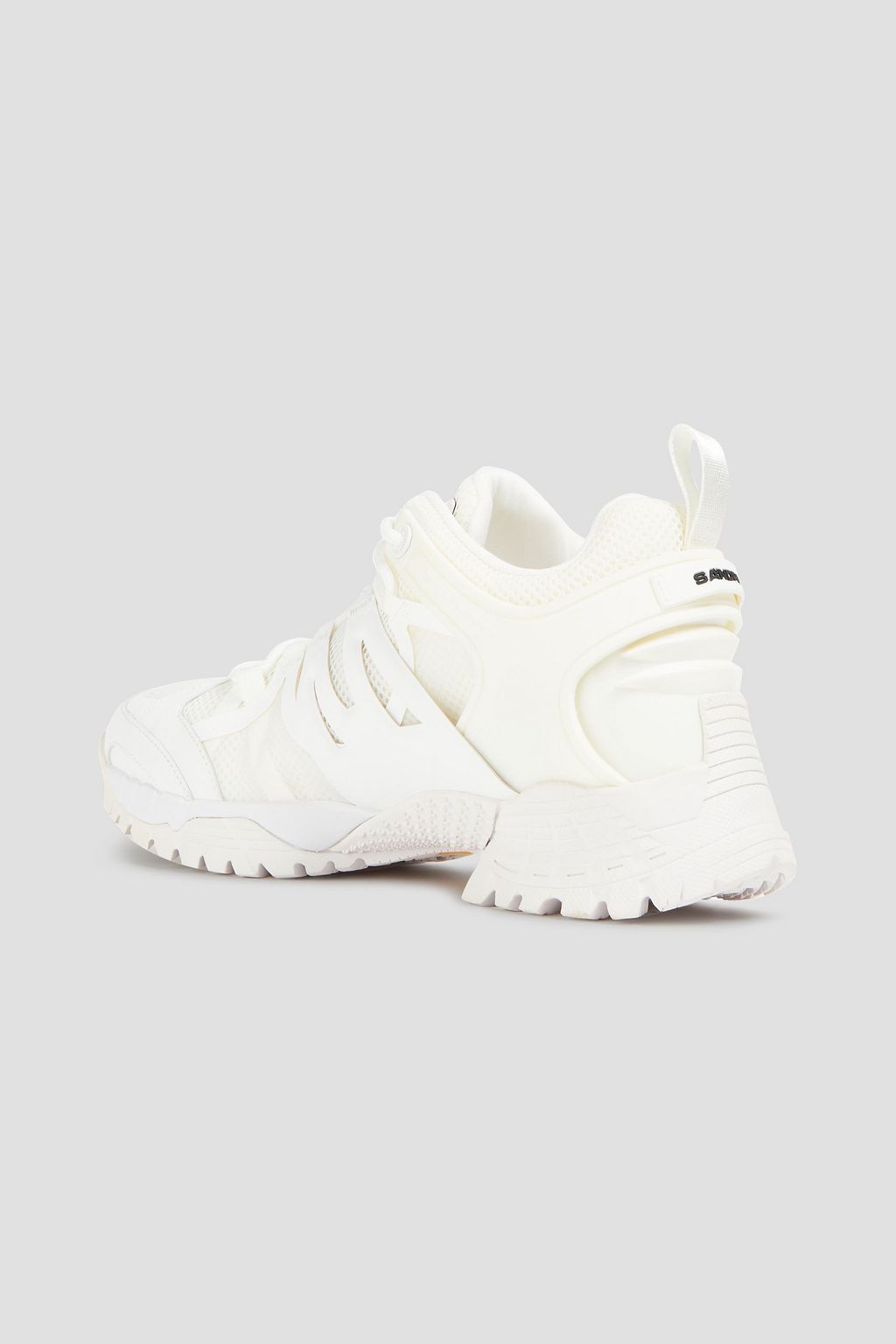SANDRO Mesh, neoprene and leather sneakers