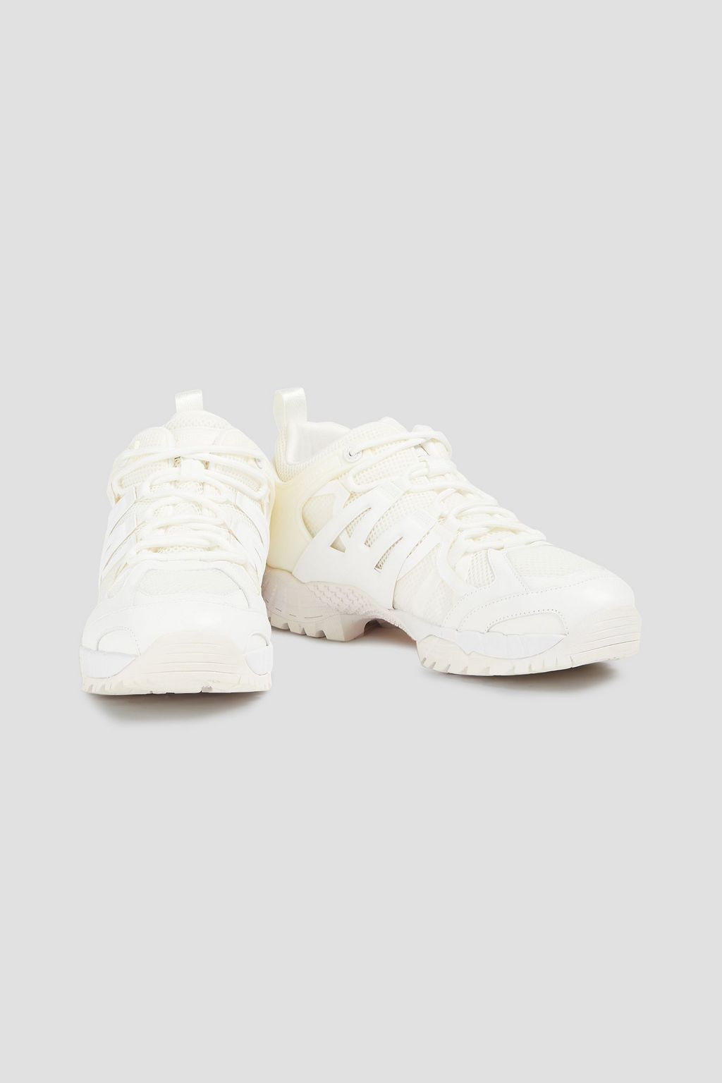 SANDRO Mesh, neoprene and leather sneakers
