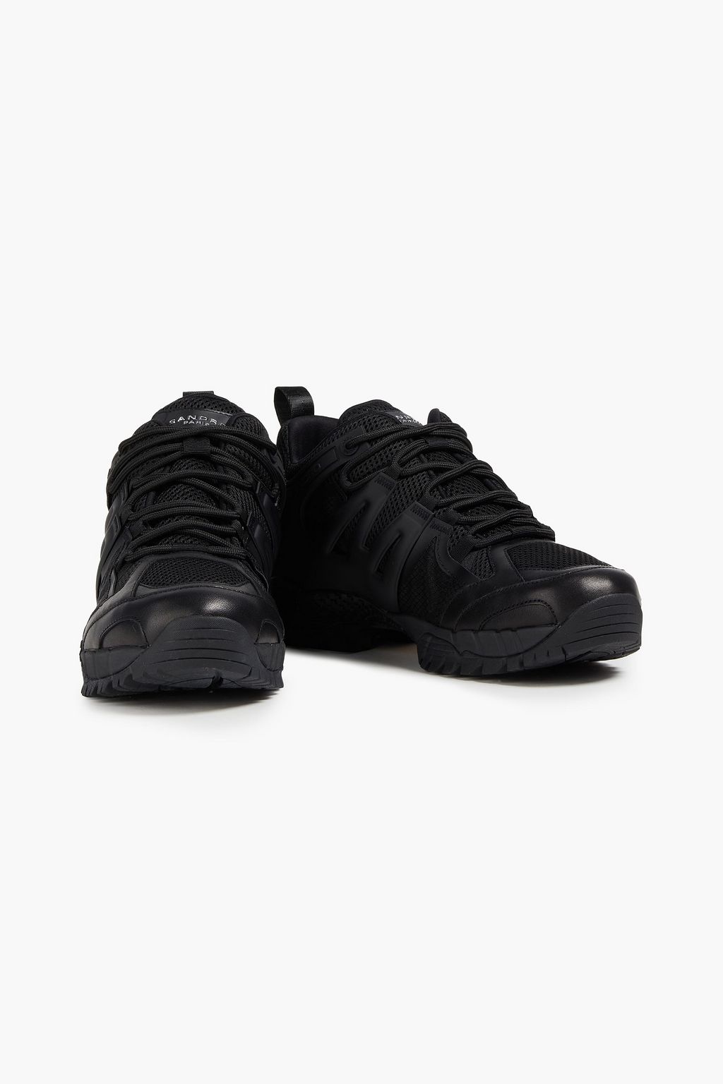 SANDRO Mesh, neoprene and leather sneakers