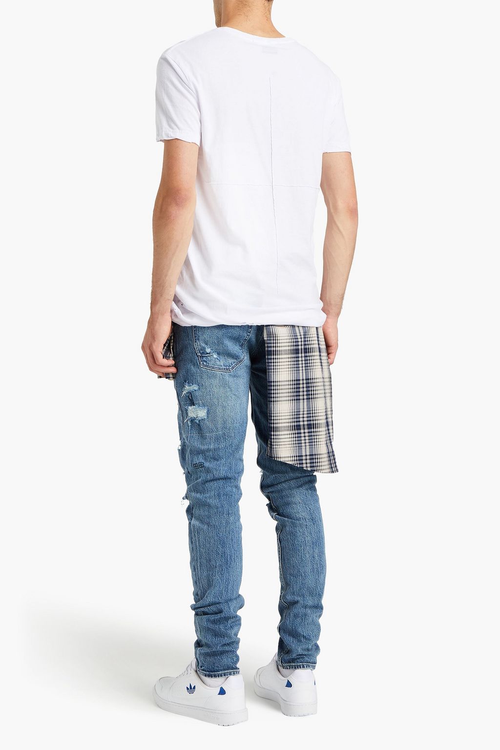 KSUBI Logo-embroidered distressed cotton-jersey T-shirt
